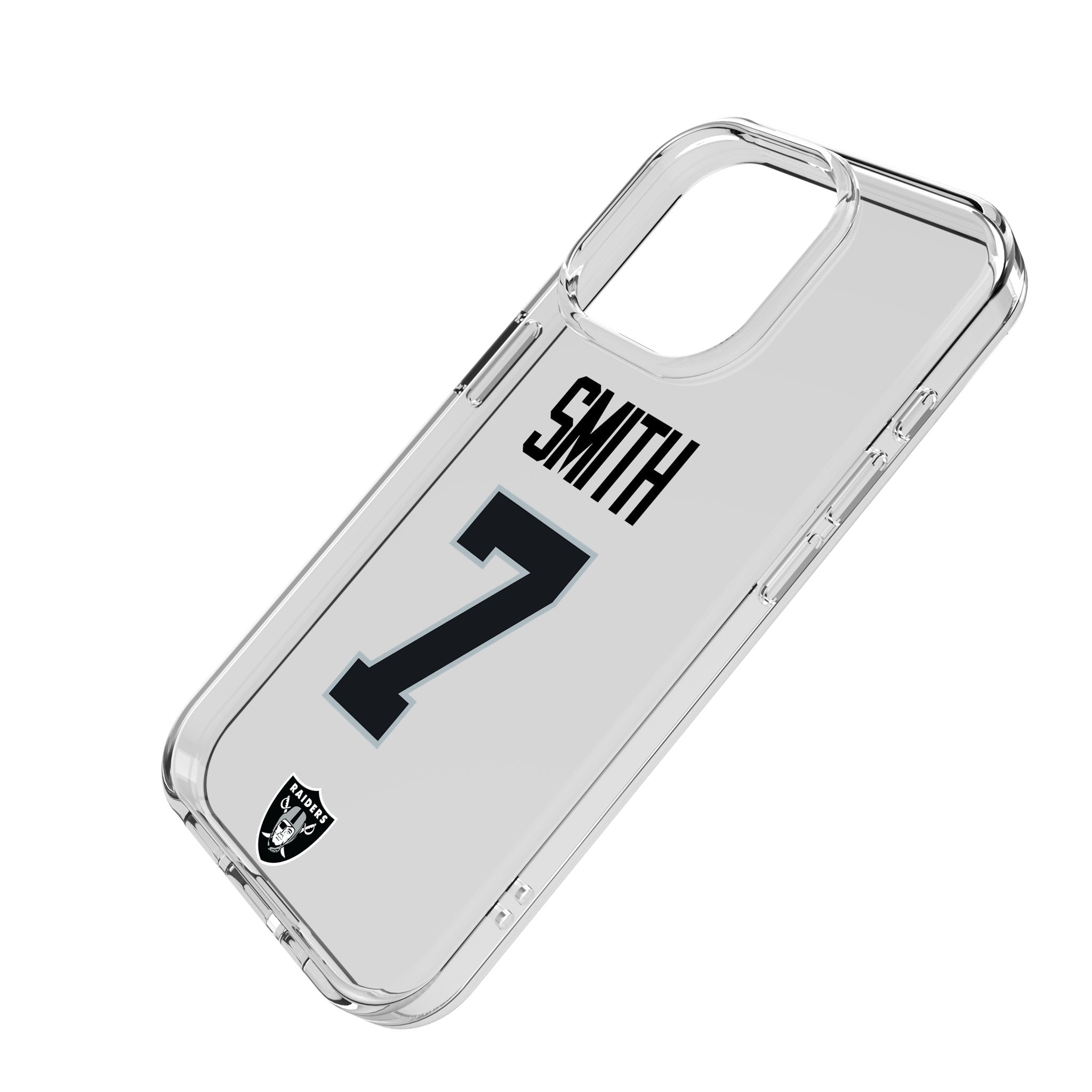 Geno Smith Las Vegas Raiders 7 Game Tactic Clear Phone Case for Apple iPhone - Sports Gifts, Sports Memorabilia, Sports Collectibles, Fan Shop