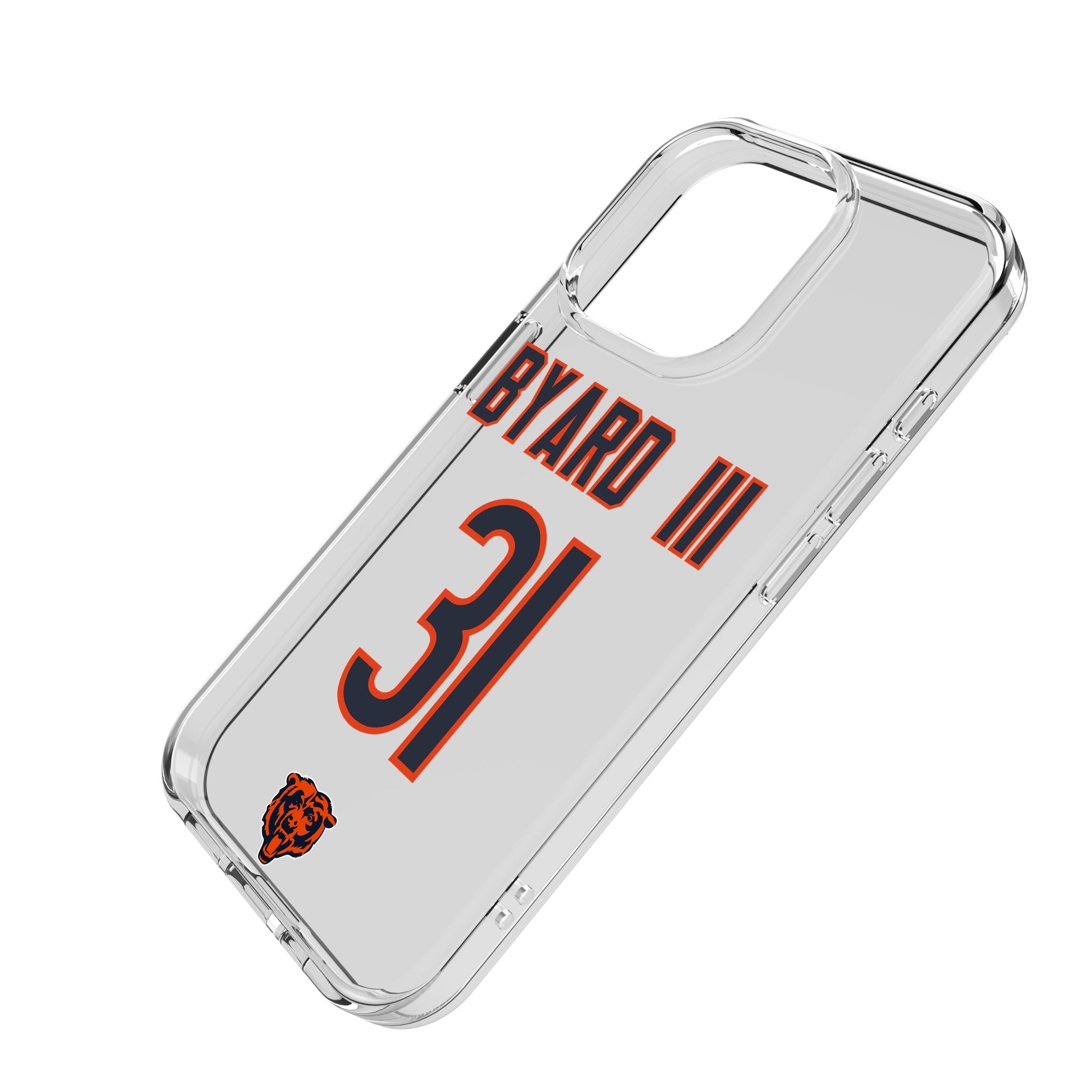 Kevin Byard III Chicago Bears 31 Game Tactic Clear Phone Case for Apple iPhone - Sports Gifts, Sports Memorabilia, Sports Collectibles, Fan Shop