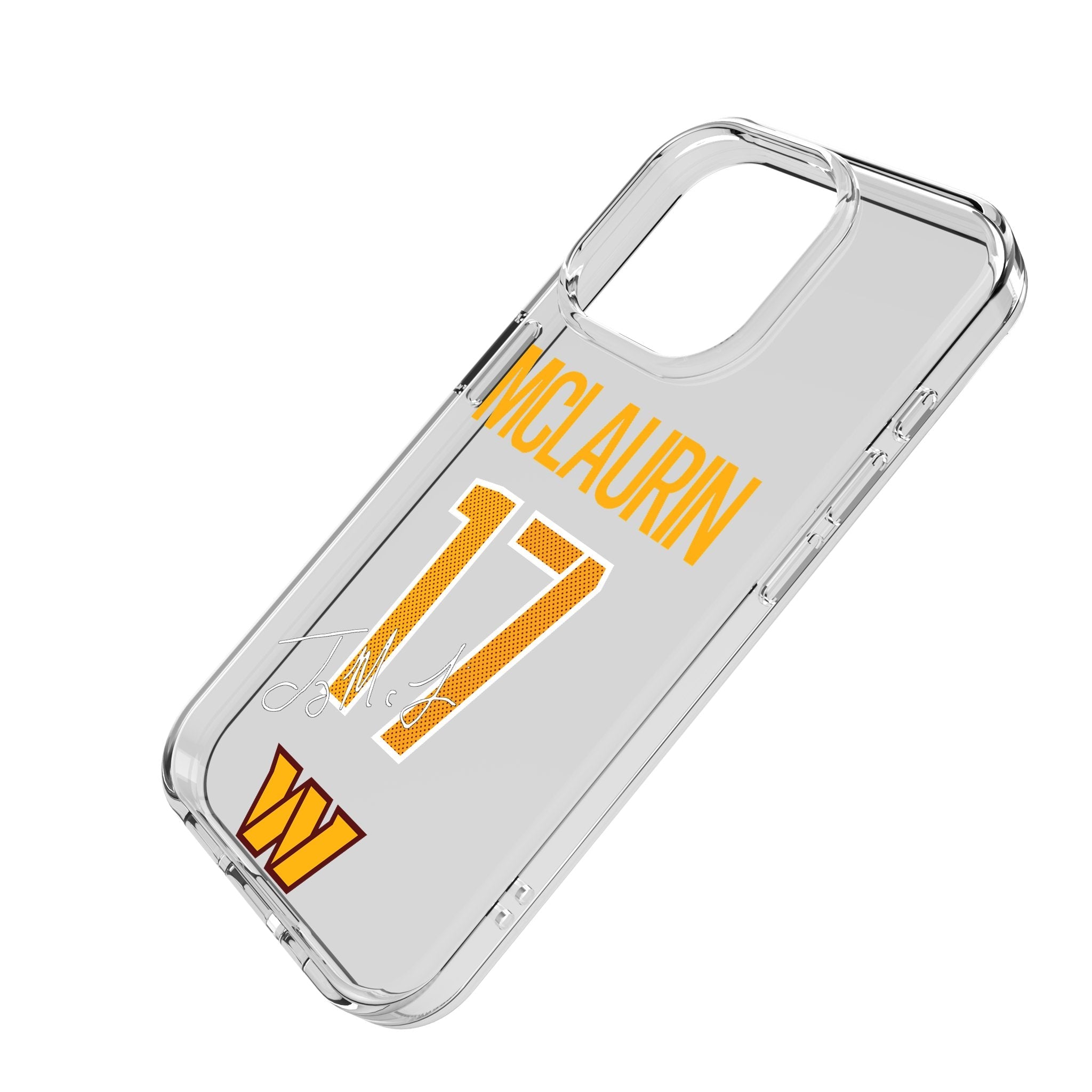 Terry McLaurin Washington Commanders 17 Game Tactic Clear Phone Case for Apple iPhone - Sports Gifts, Sports Memorabilia, Sports Collectibles, Fan Shop