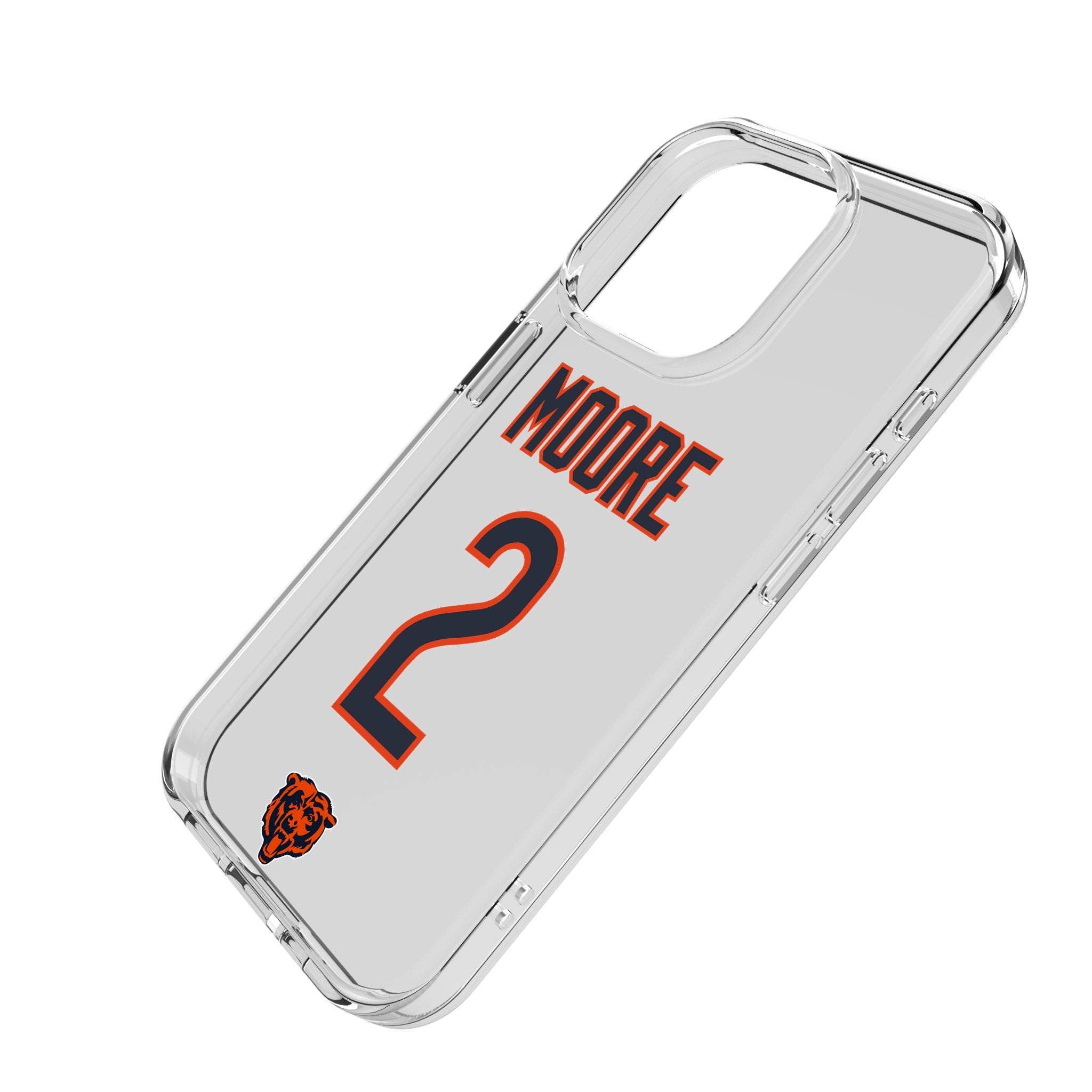 DJ Moore Chicago Bears 2 Game Tactic Clear Phone Case for Apple iPhone - Sports Gifts, Sports Memorabilia, Sports Collectibles, Fan Shop