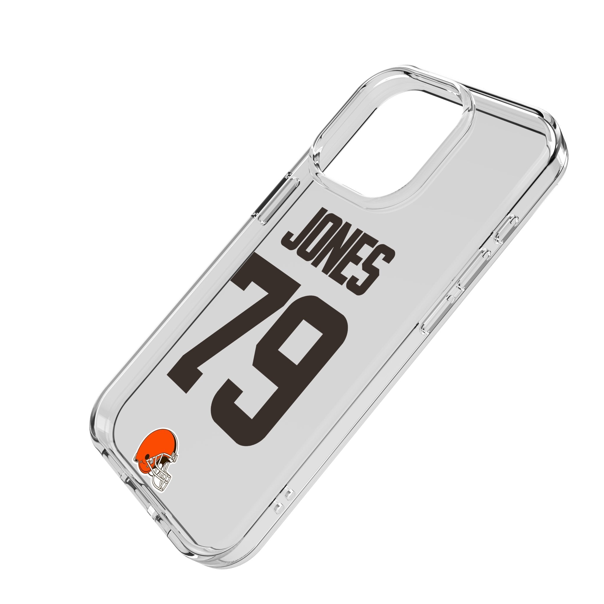 Dawand Jones Cleveland Browns 79 Game Tactic Clear Phone Case for Apple iPhone - Sports Gifts, Sports Memorabilia, Sports Collectibles, Fan Shop