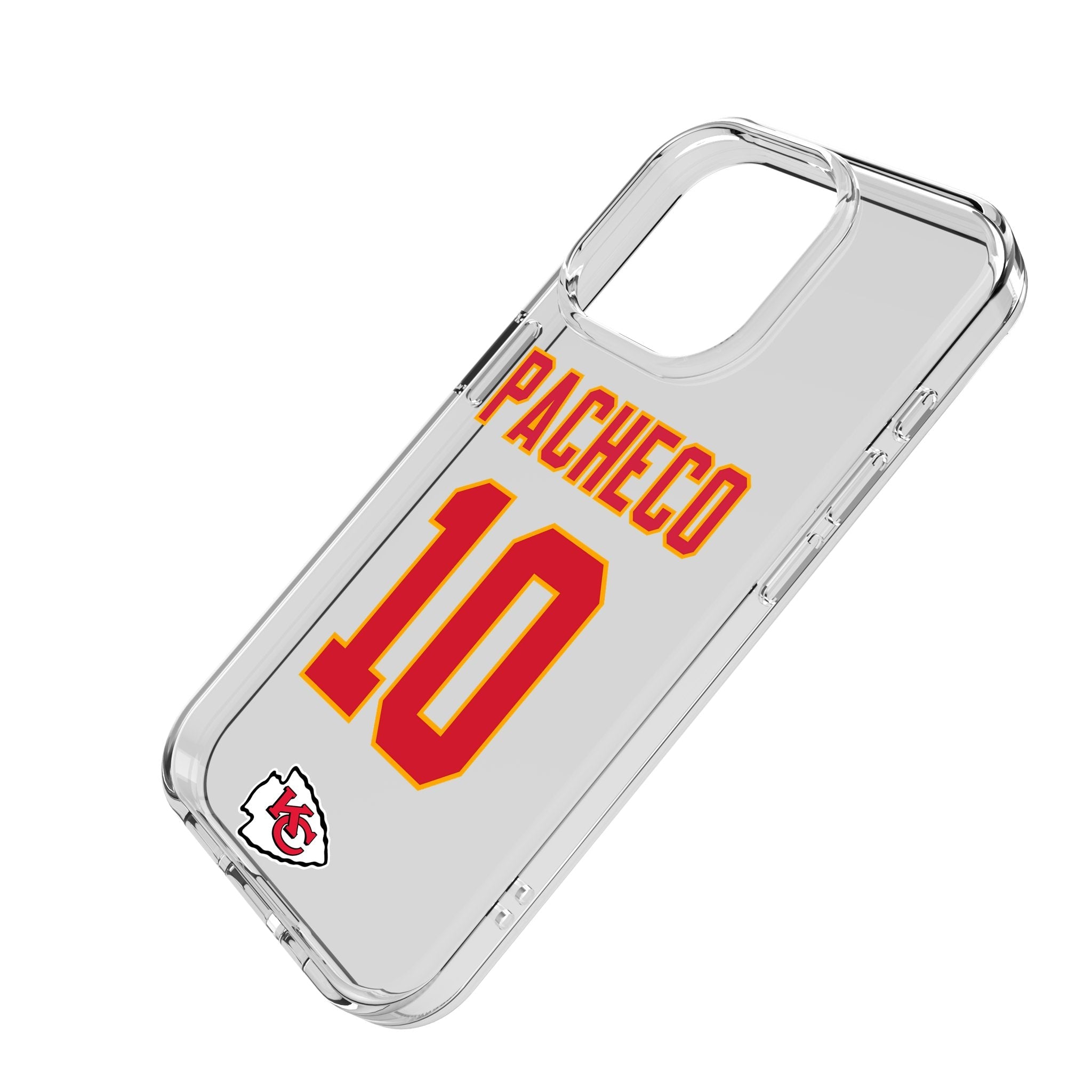 Isiah Pacheco Kansas City Chiefs 10 Game Tactic Clear Phone Case for Apple iPhone - Sports Gifts, Sports Memorabilia, Sports Collectibles, Fan Shop