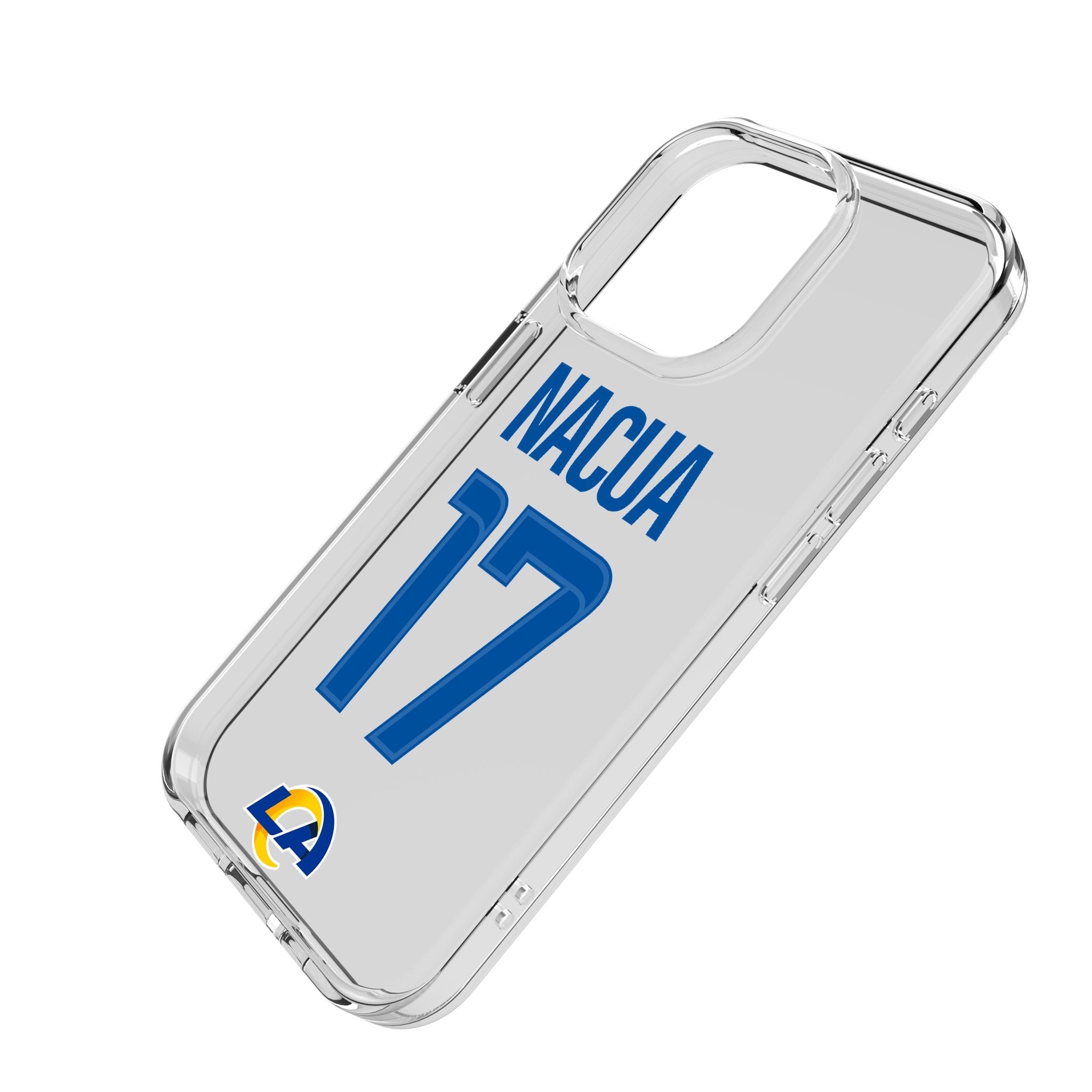 Puka Nacua Los Angeles Rams 17 Game Tactic Clear Phone Case for Apple iPhone - Sports Gifts, Sports Memorabilia, Sports Collectibles, Fan Shop