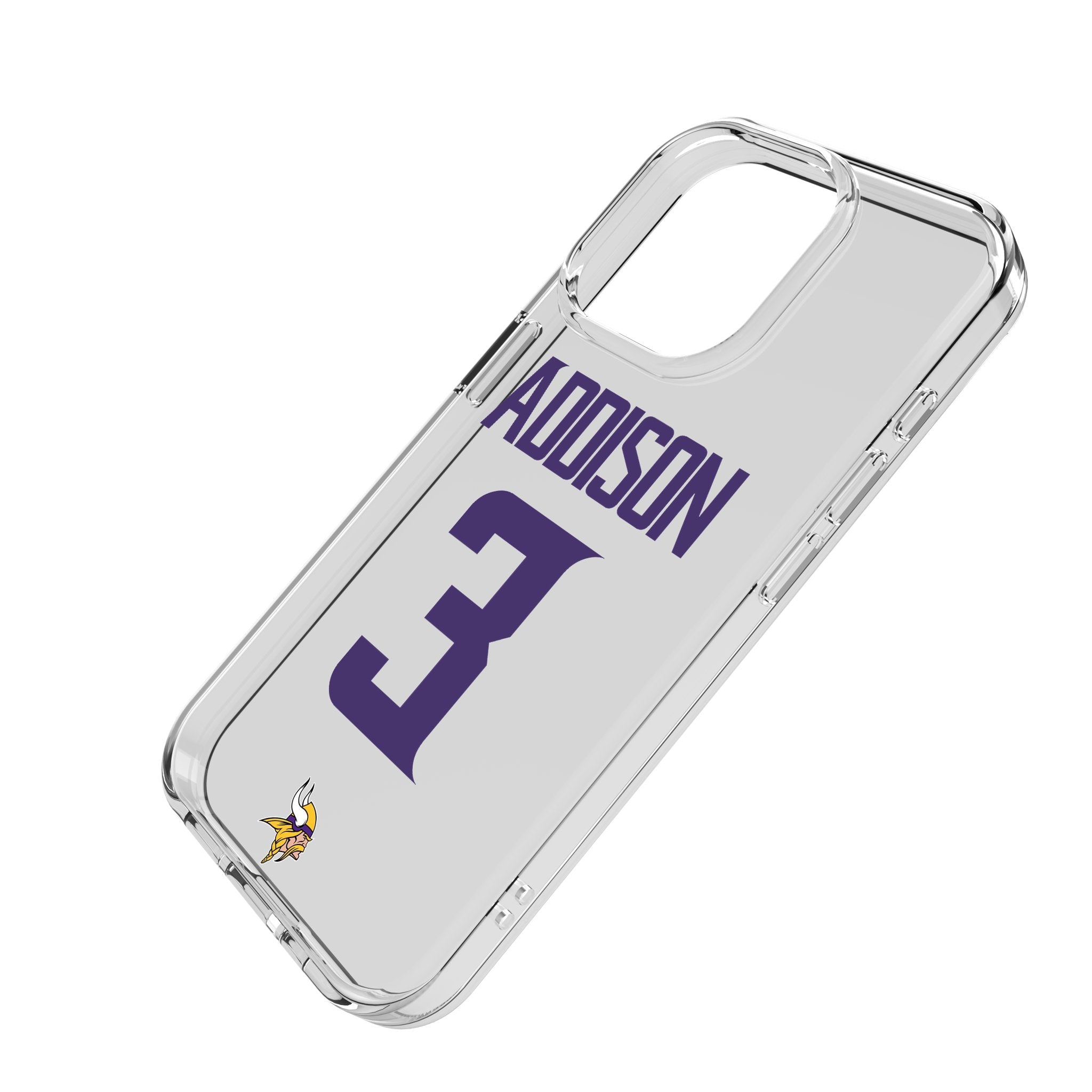 Jordan Addison Minnesota Vikings 3 Game Tactic Clear Phone Case for Apple iPhone - Sports Gifts, Sports Memorabilia, Sports Collectibles, Fan Shop