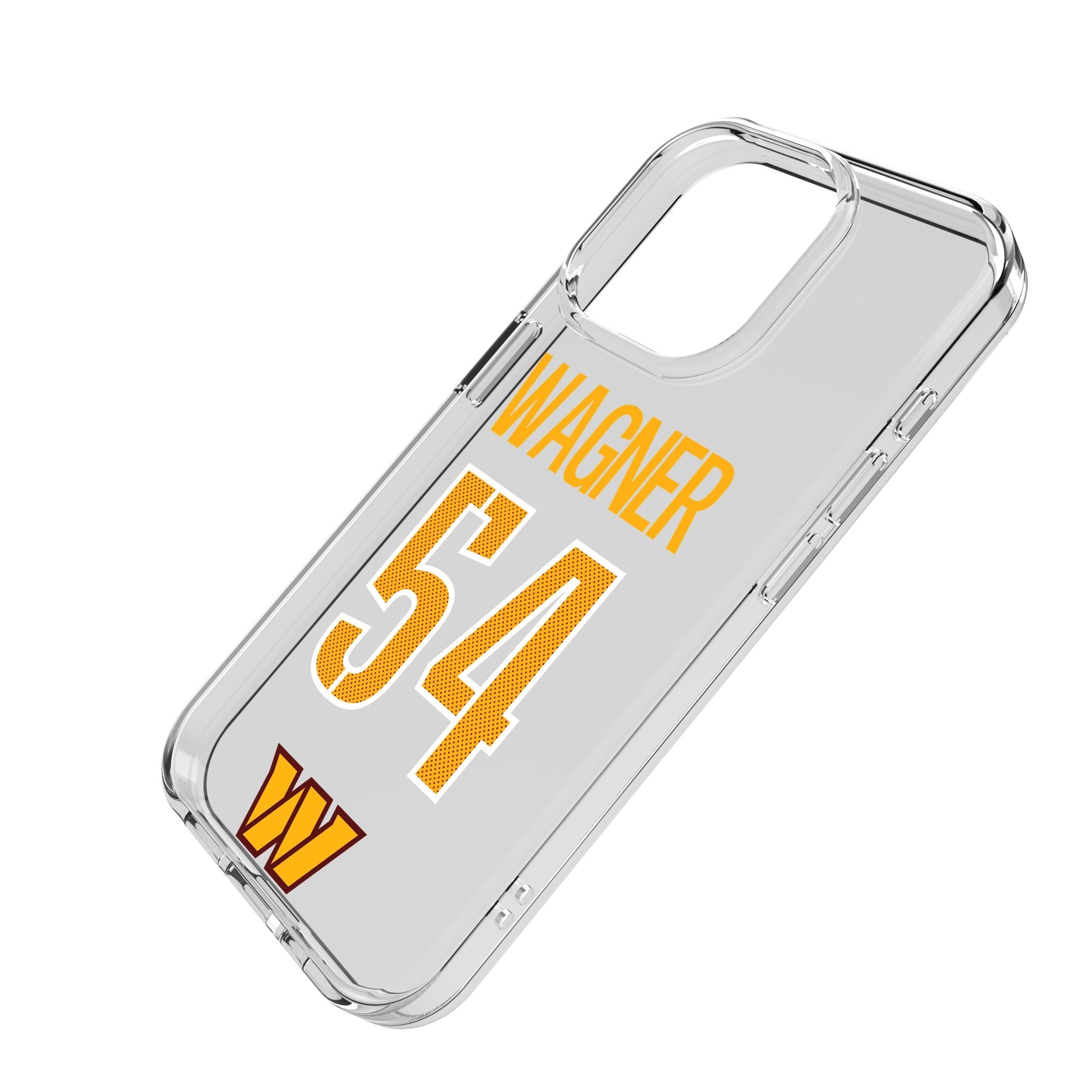 Bobby Wagner Washington Commanders 54 Game Tactic Clear Phone Case for Apple iPhone - Sports Gifts, Sports Memorabilia, Sports Collectibles, Fan Shop