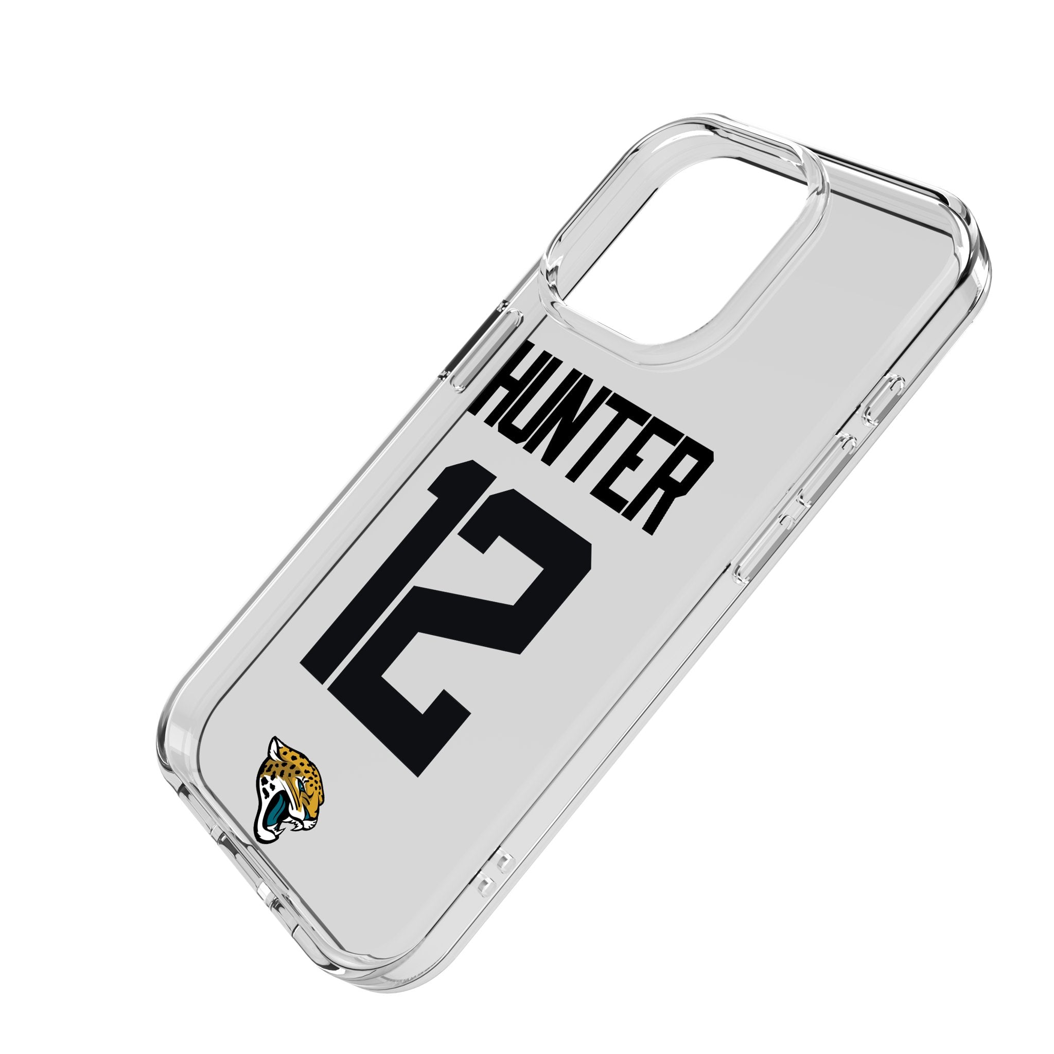 Travis Hunter Jacksonville Jaguars 12 Game Tactic Clear Phone Case for Apple iPhone - Sports Gifts, Sports Memorabilia, Sports Collectibles, Fan Shop