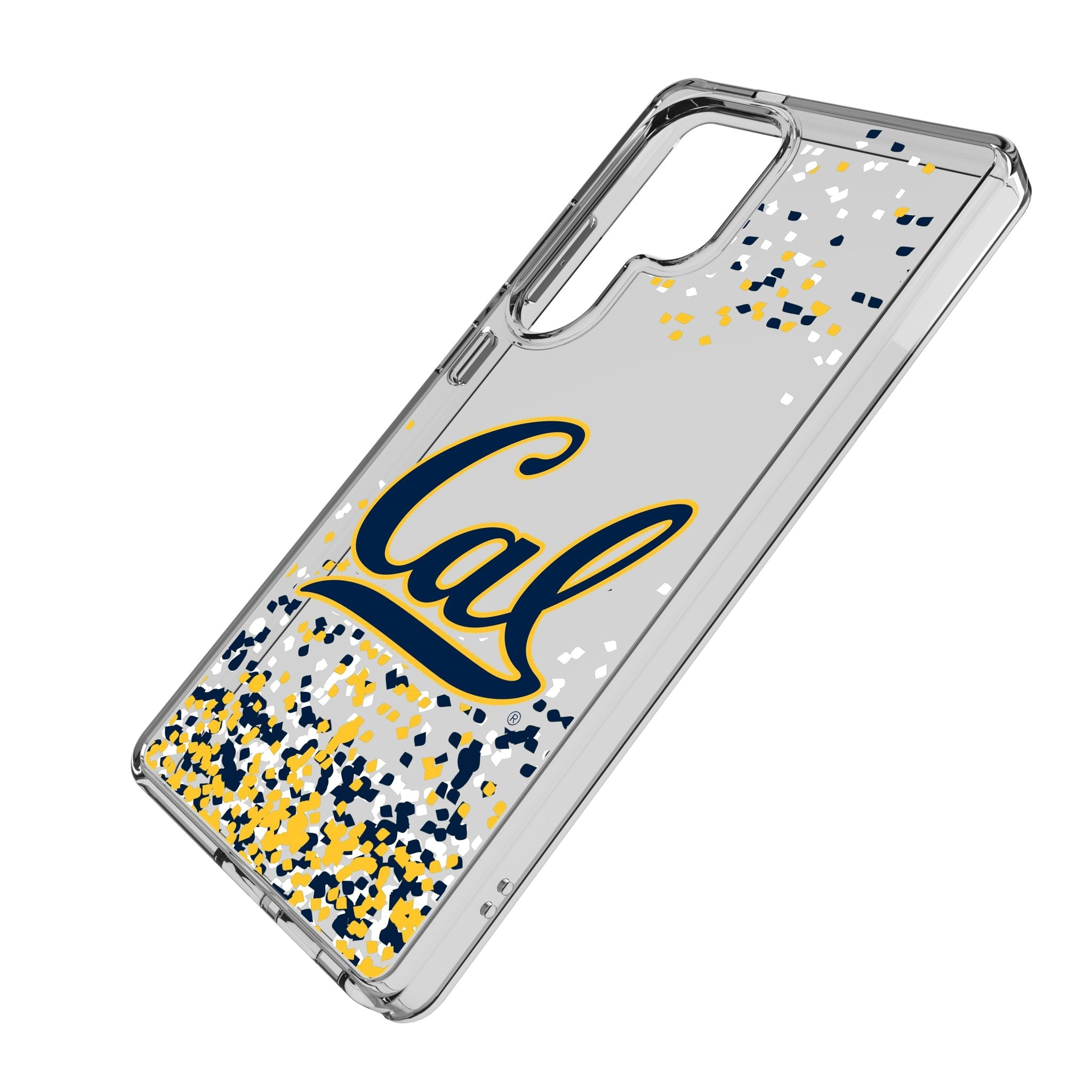 University of California Berkeley Golden Bears Confetti Clear Phone Case for Samsung Galaxy - Sports Gifts, Sports Memorabilia, Sports Collectibles, Fan Shop