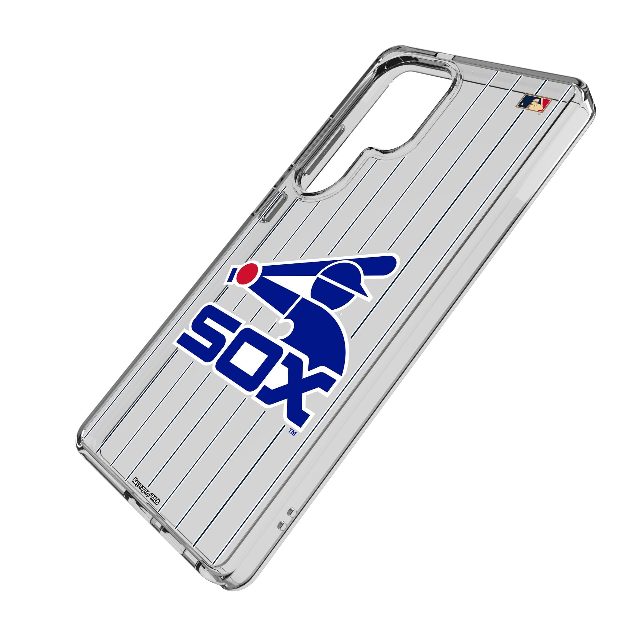 Chicago White Sox 1976-1981 - Cooperstown Collection Pinstripe Clear Phone Case for Samsung Galaxy - Sports Gifts, Sports Memorabilia, Sports Collectibles, Fan Shop