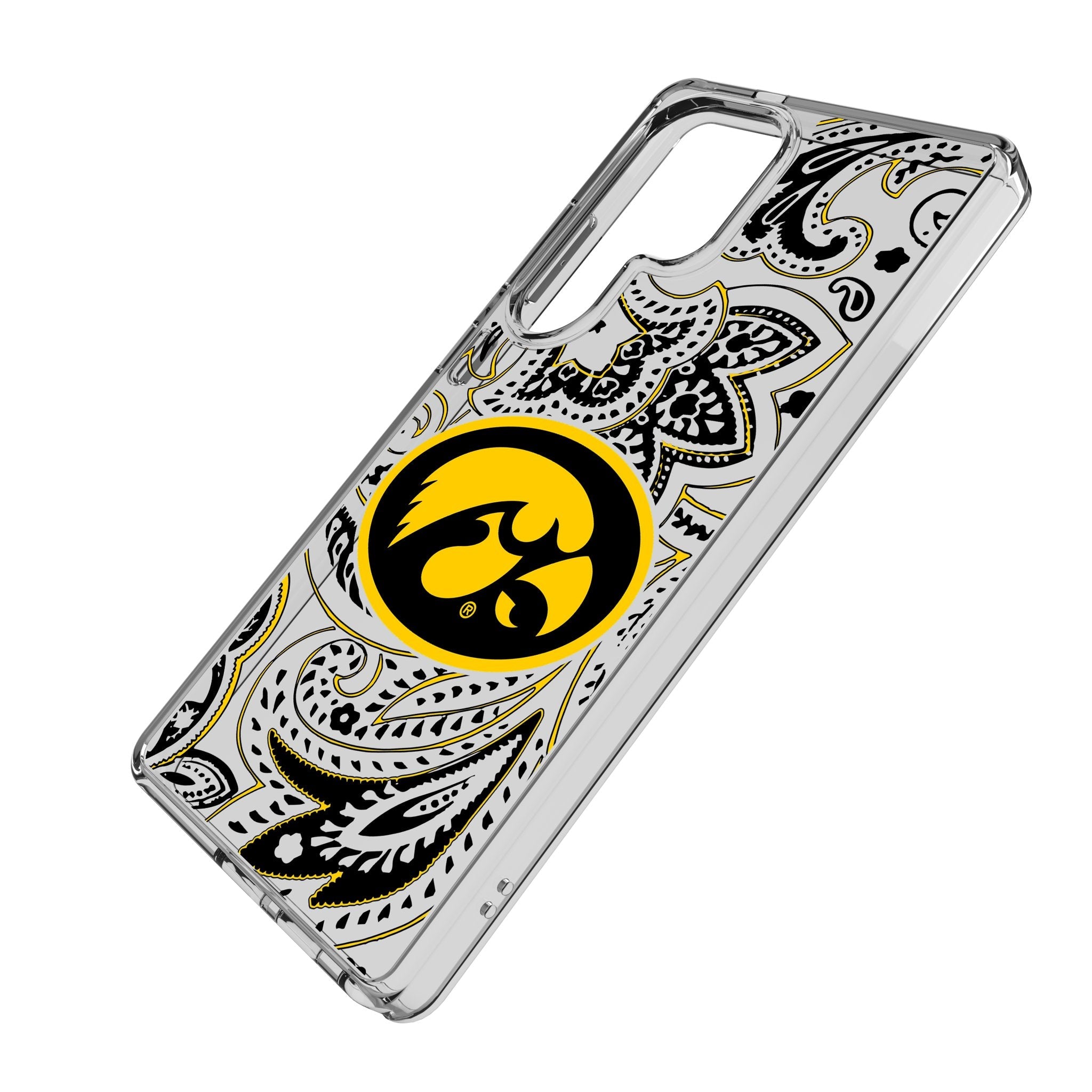 University of Iowa Hawkeyes Paisley Clear Phone Case for Samsung Galaxy - Sports Gifts, Sports Memorabilia, Sports Collectibles, Fan Shop