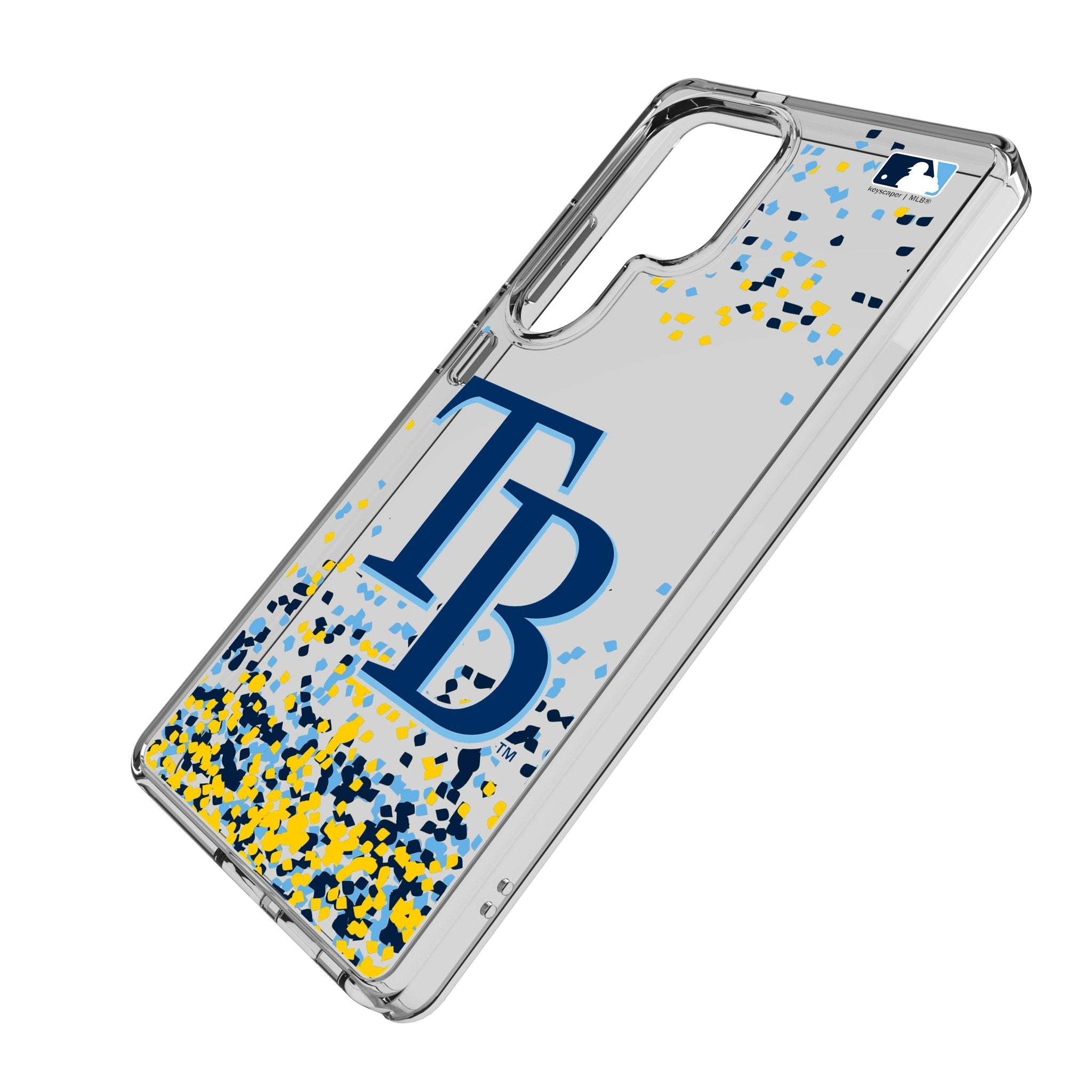 Tampa Bay Rays Confetti Clear Phone Case for Samsung Galaxy - Sports Gifts, Sports Memorabilia, Sports Collectibles, Fan Shop