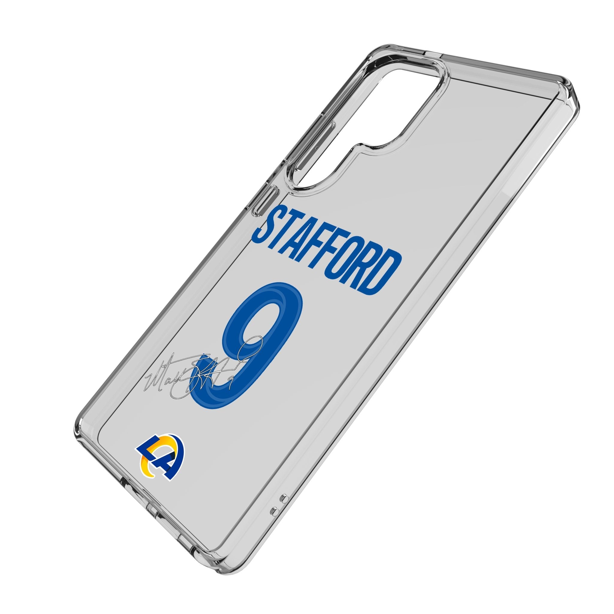 Matthew Stafford Los Angeles Rams 9 Game Tactic Clear Phone Case for Samsung Galaxy - Sports Gifts, Sports Memorabilia, Sports Collectibles, Fan Shop