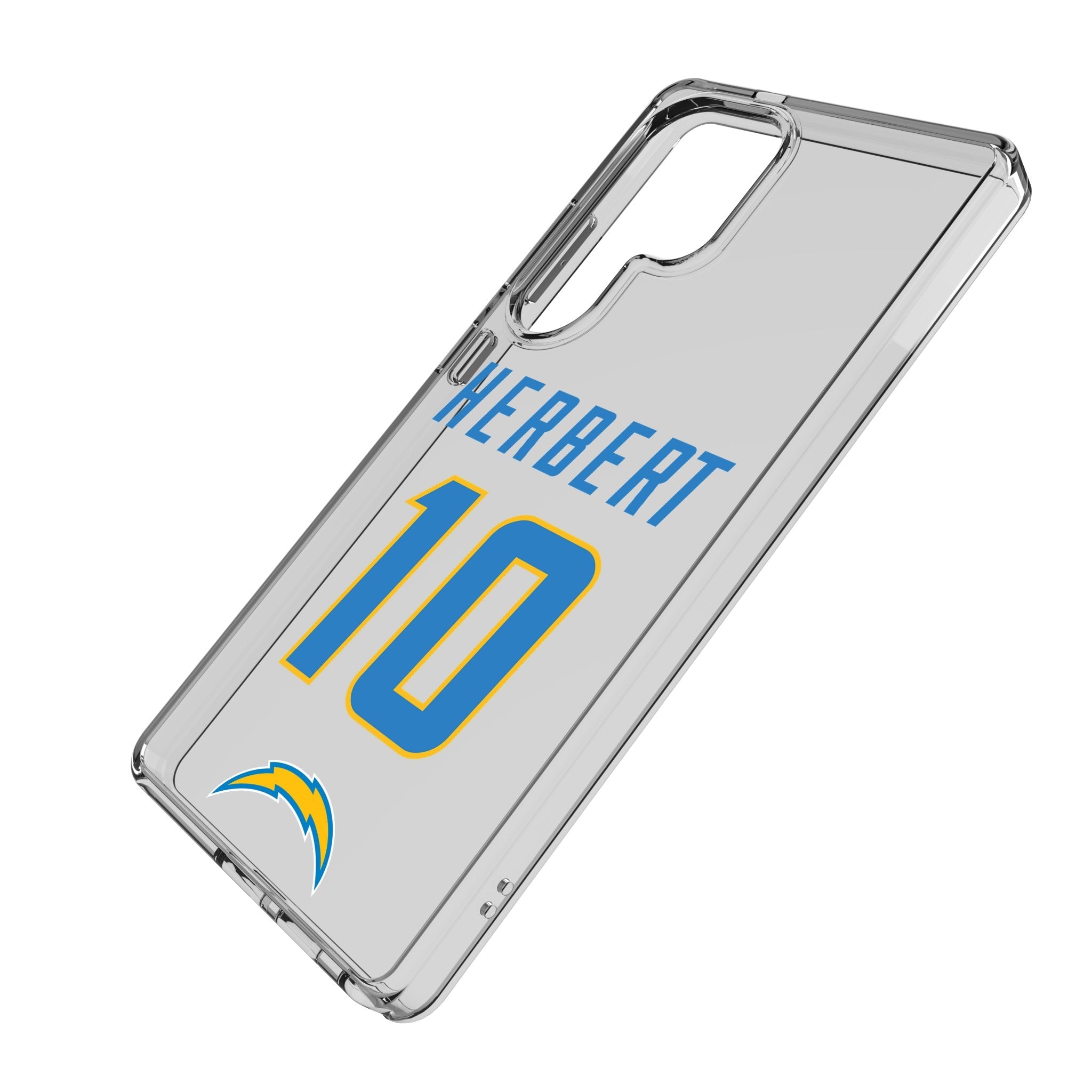 Justin Herbert Los Angeles Chargers 10 Game Tactic Clear Phone Case for Samsung Galaxy - Sports Gifts, Sports Memorabilia, Sports Collectibles, Fan Shop