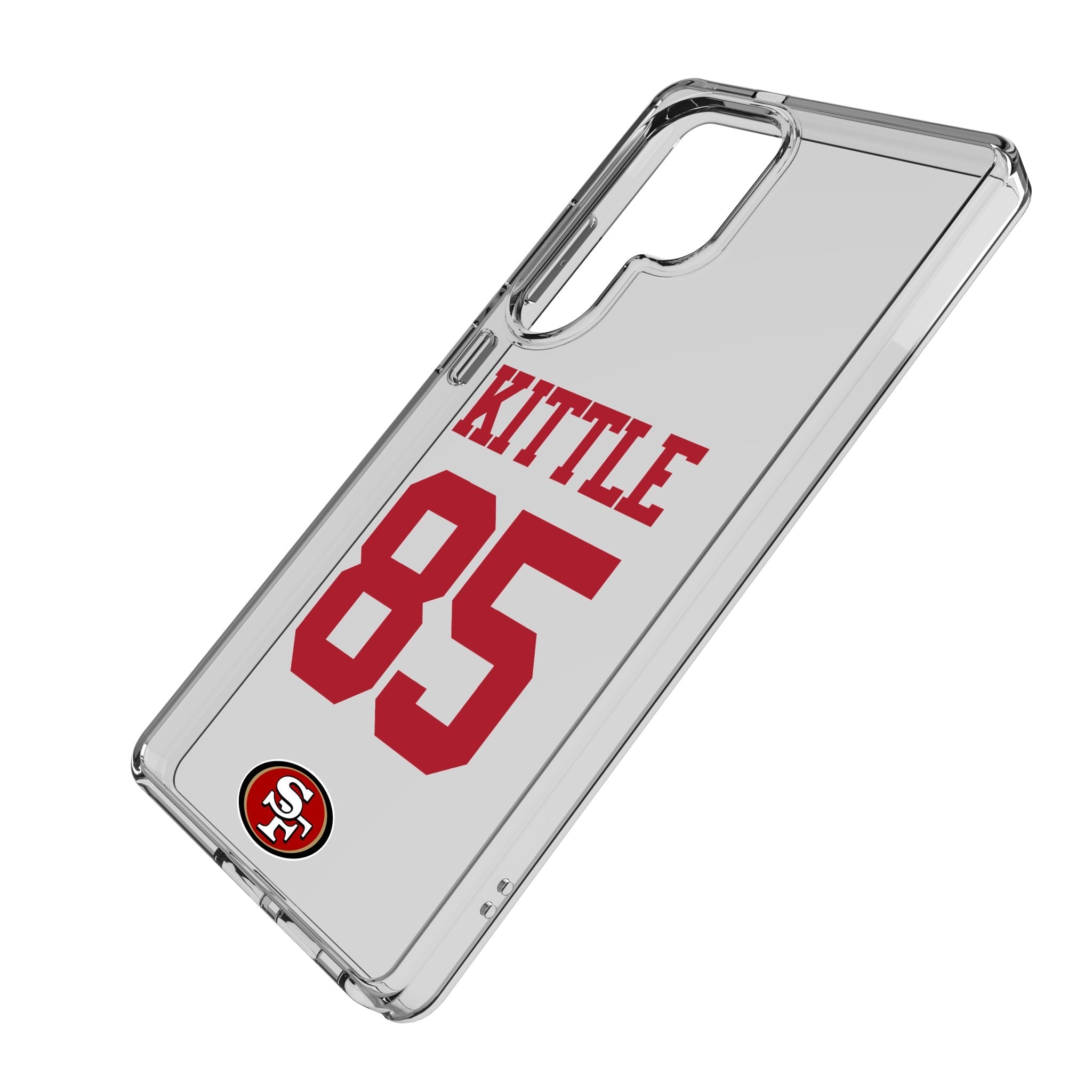 George Kittle San Francisco 49ers 85 Game Tactic Clear Phone Case for Samsung Galaxy - Sports Gifts, Sports Memorabilia, Sports Collectibles, Fan Shop