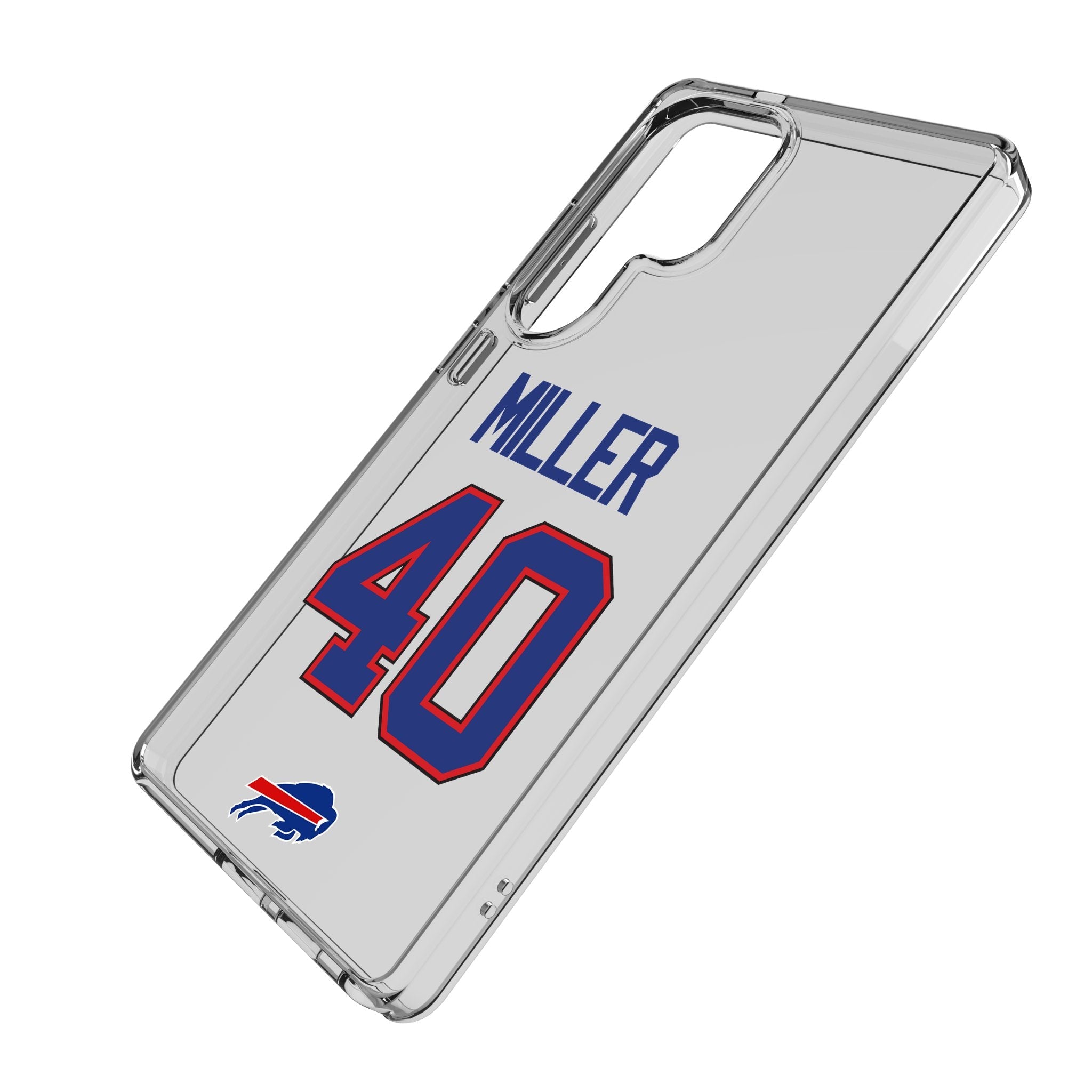 Von Miller Buffalo Bills 40 Game Tactic Clear Phone Case for Samsung Galaxy - Sports Gifts, Sports Memorabilia, Sports Collectibles, Fan Shop