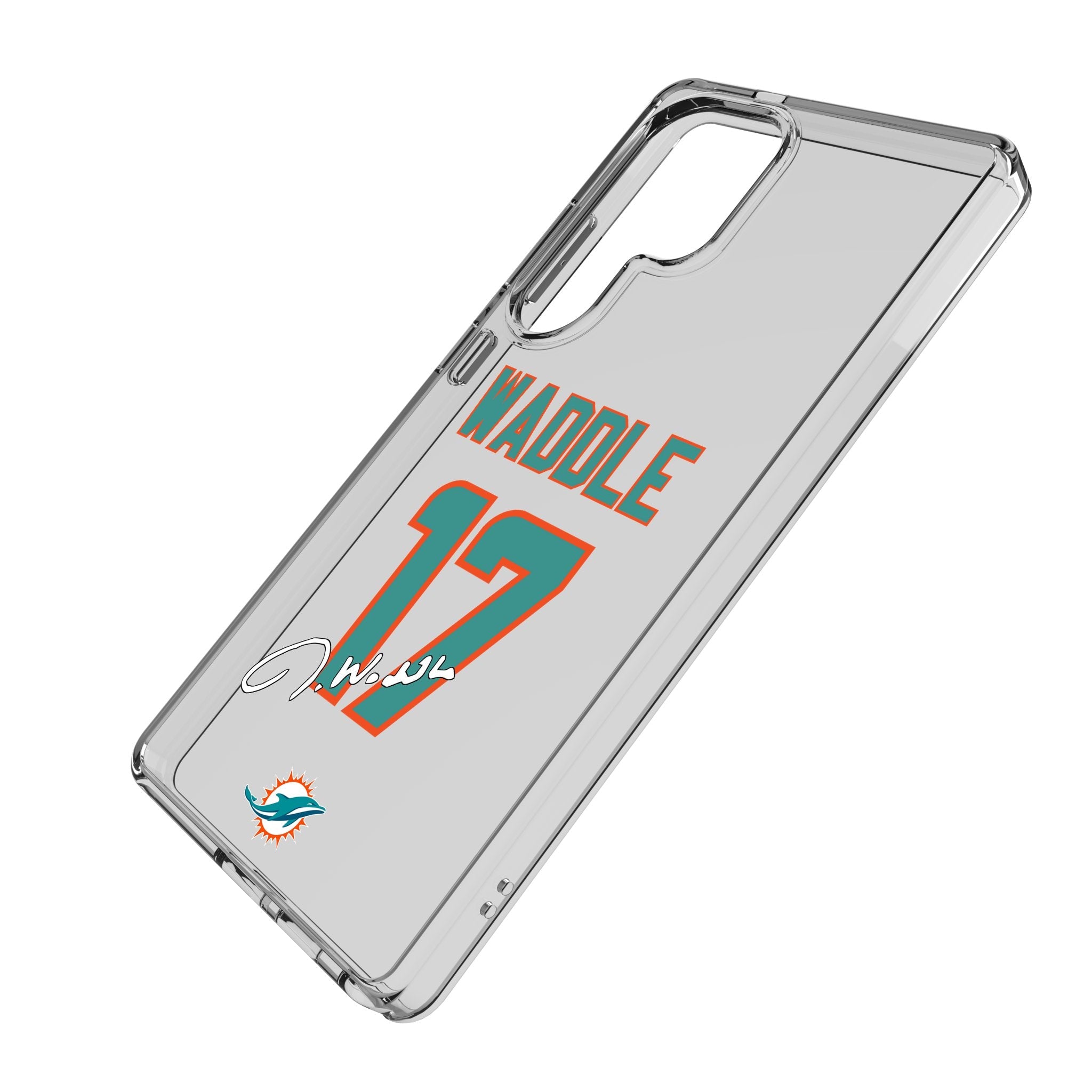 Jaylen Waddle Miami Dolphins 17 Game Tactic Clear Phone Case for Samsung Galaxy - Sports Gifts, Sports Memorabilia, Sports Collectibles, Fan Shop