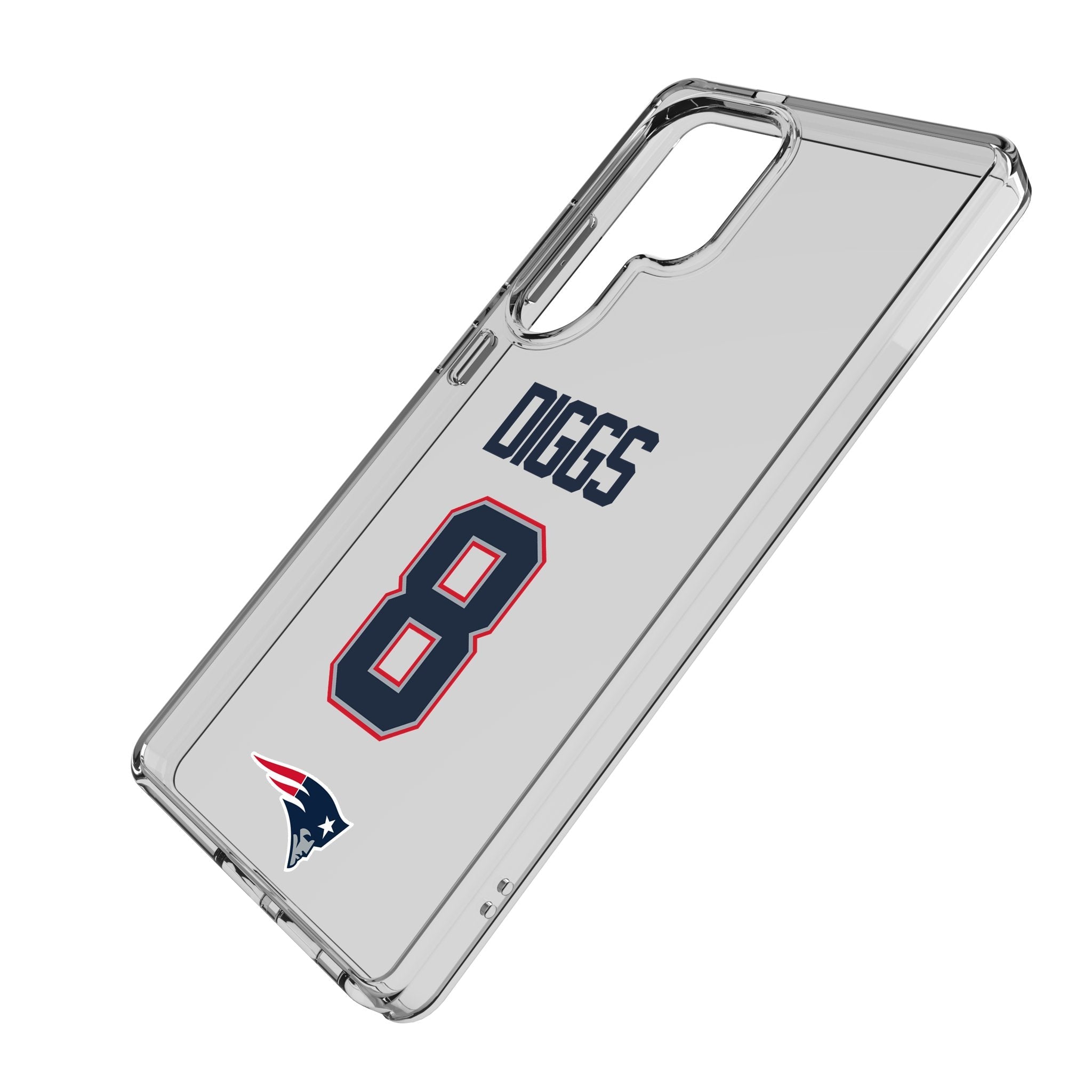 Stefon Diggs New England Patriots 8 Game Tactic Clear Phone Case for Samsung Galaxy - Sports Gifts, Sports Memorabilia, Sports Collectibles, Fan Shop