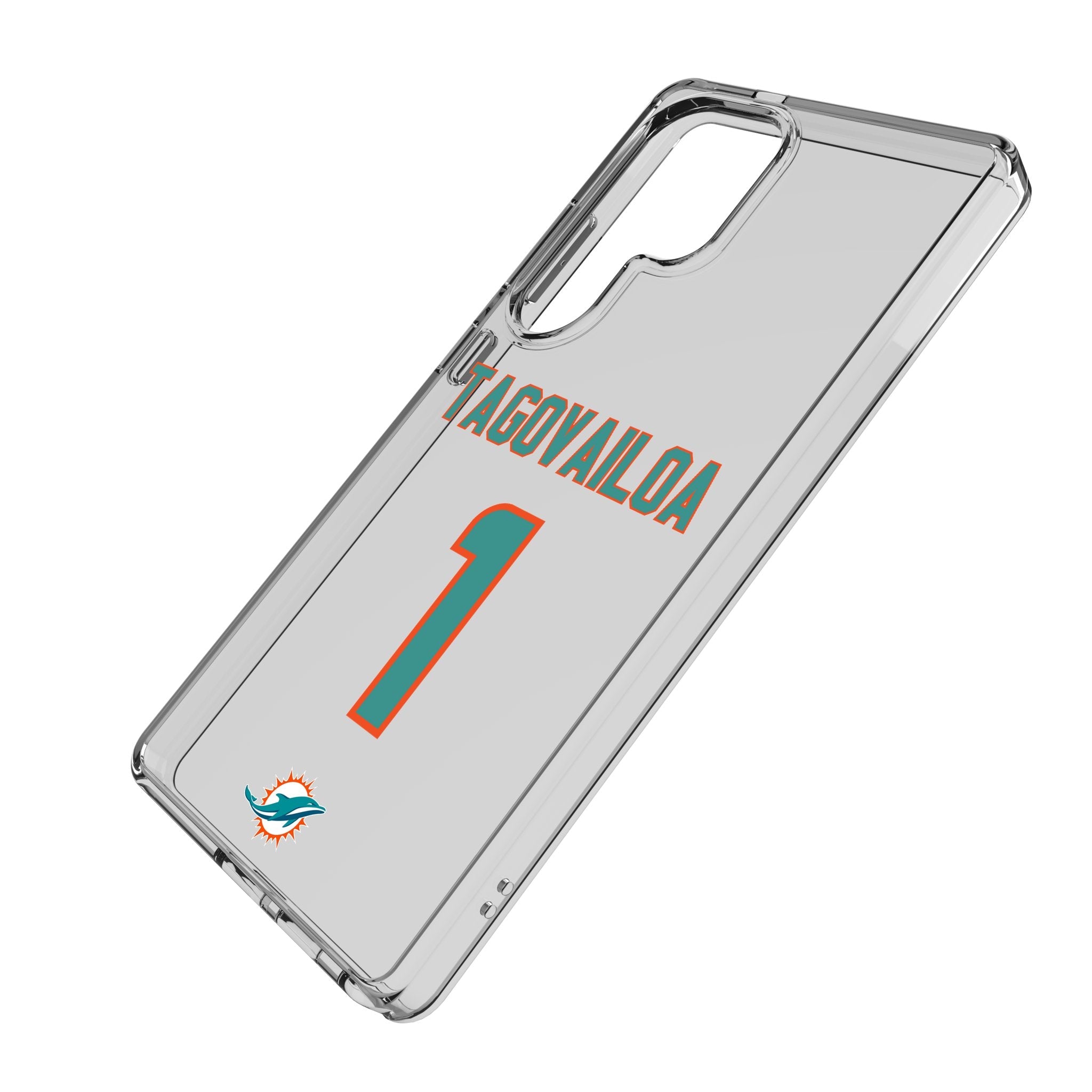 Tua Tagovailoa Miami Dolphins 1 Game Tactic Clear Phone Case for Samsung Galaxy - Sports Gifts, Sports Memorabilia, Sports Collectibles, Fan Shop