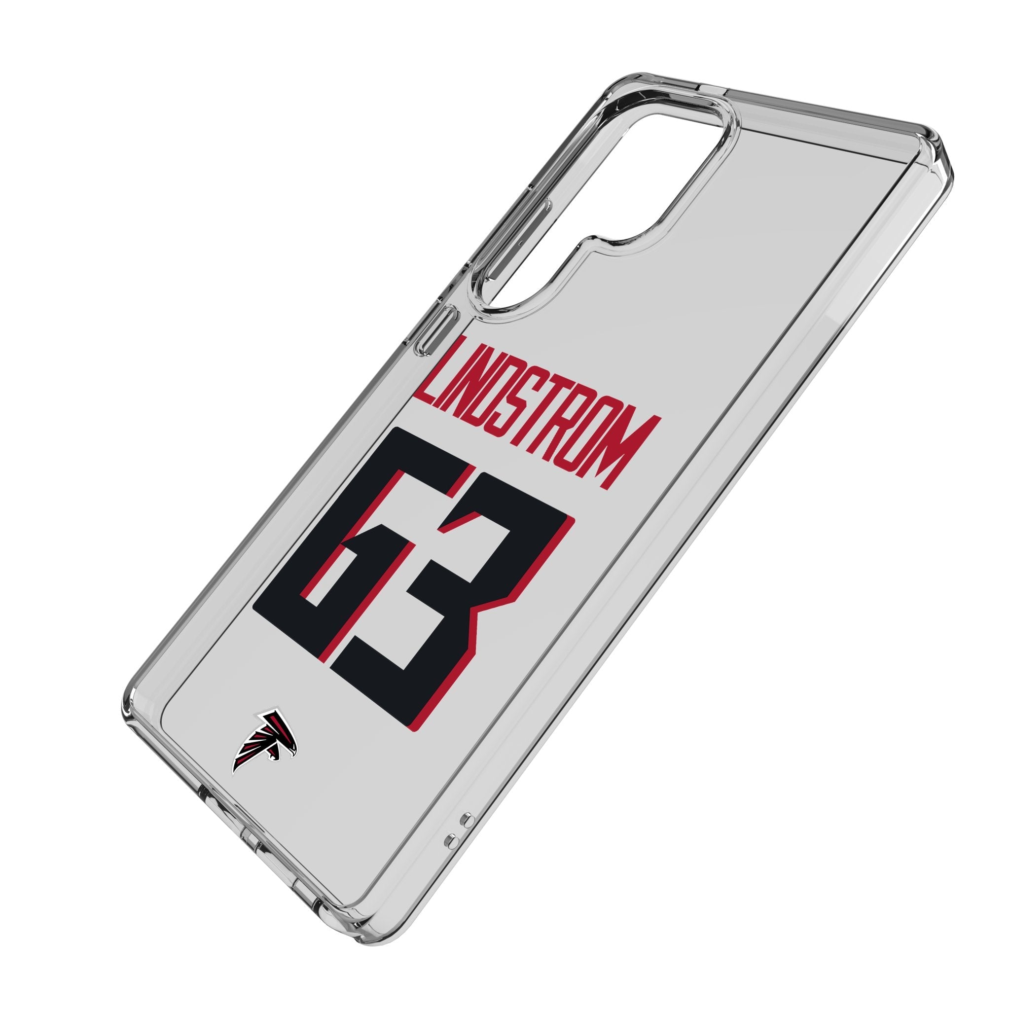 Chris Lindstrom Atlanta Falcons 63 Game Tactic Clear Phone Case for Samsung Galaxy - Sports Gifts, Sports Memorabilia, Sports Collectibles, Fan Shop