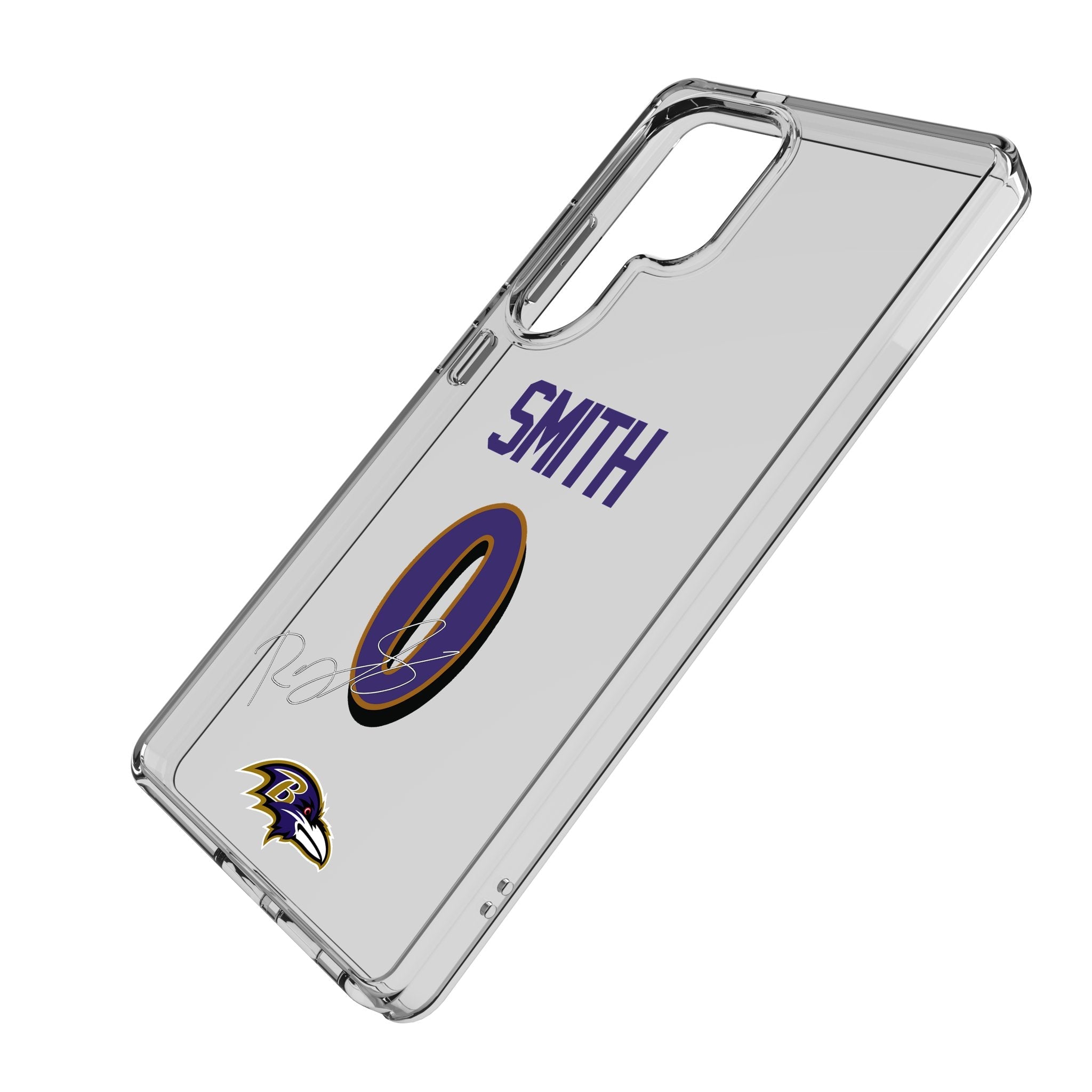 Roquan Smith Baltimore Ravens 0 Game Tactic Clear Phone Case for Samsung Galaxy - Sports Gifts, Sports Memorabilia, Sports Collectibles, Fan Shop
