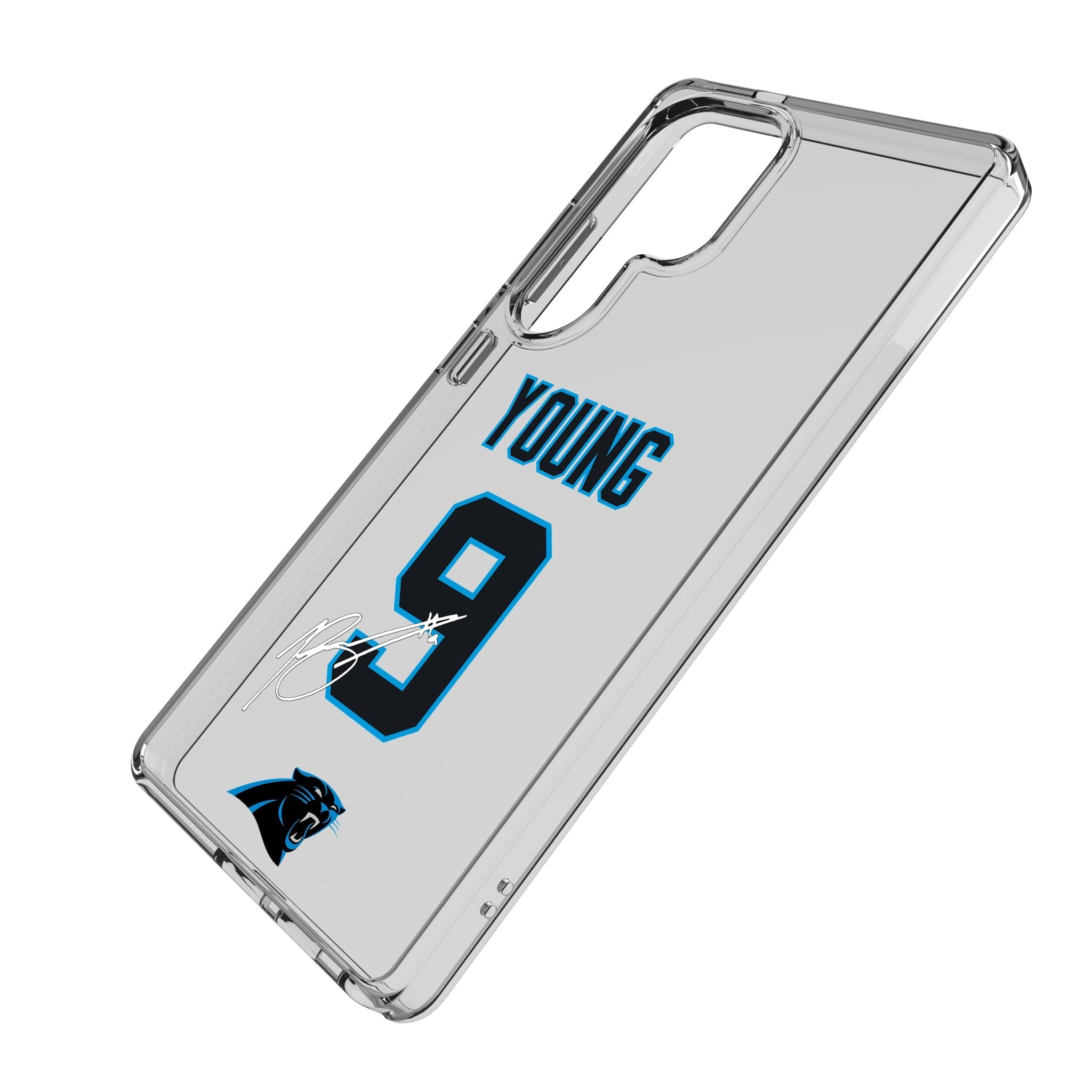 Bryce Young Carolina Panthers 9 Game Tactic Clear Phone Case for Samsung Galaxy - Sports Gifts, Sports Memorabilia, Sports Collectibles, Fan Shop