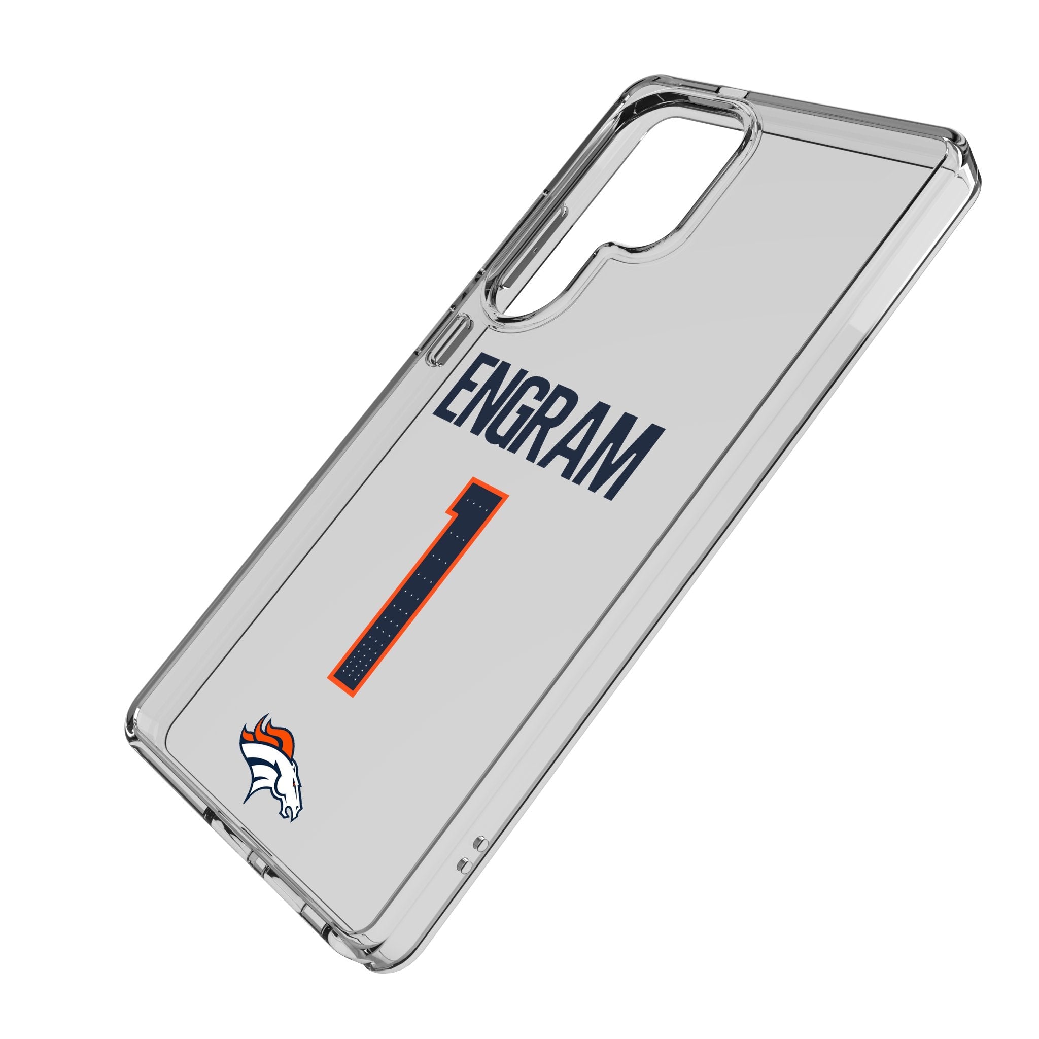 Evan Engram Denver Broncos 1 Game Tactic Clear Phone Case for Samsung Galaxy - Sports Gifts, Sports Memorabilia, Sports Collectibles, Fan Shop