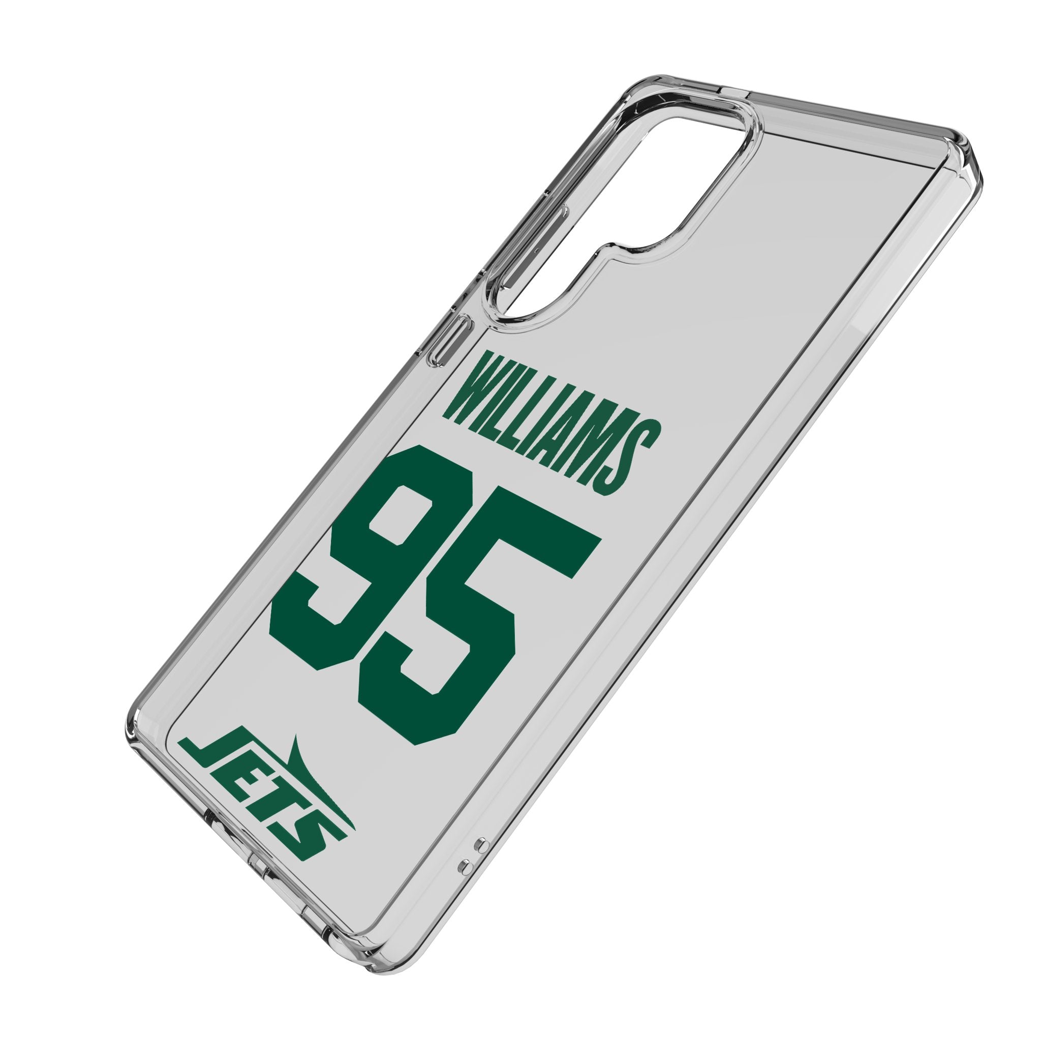 Quinnen Williams New York Jets 95 Game Tactic Clear Phone Case for Samsung Galaxy - Sports Gifts, Sports Memorabilia, Sports Collectibles, Fan Shop