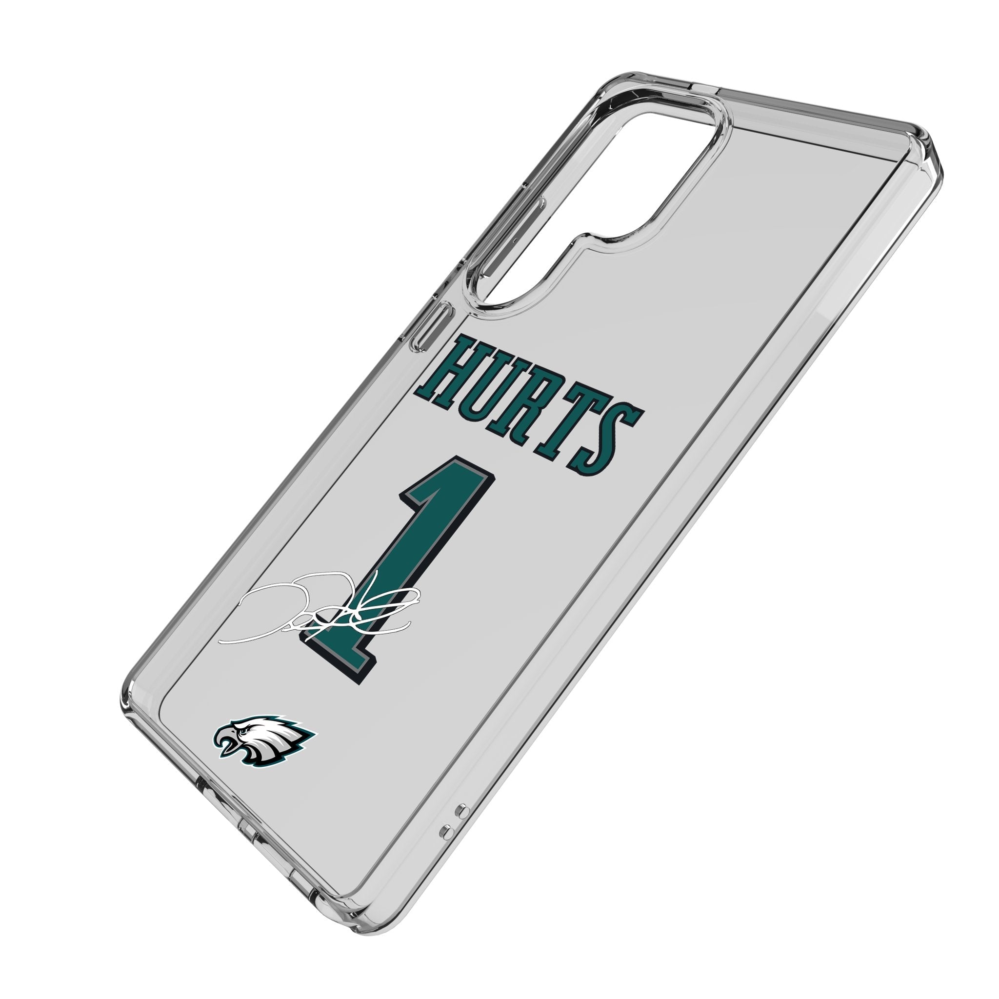 Jalen Hurts Philadelphia Eagles 1 Game Tactic Clear Phone Case for Samsung Galaxy - Sports Gifts, Sports Memorabilia, Sports Collectibles, Fan Shop