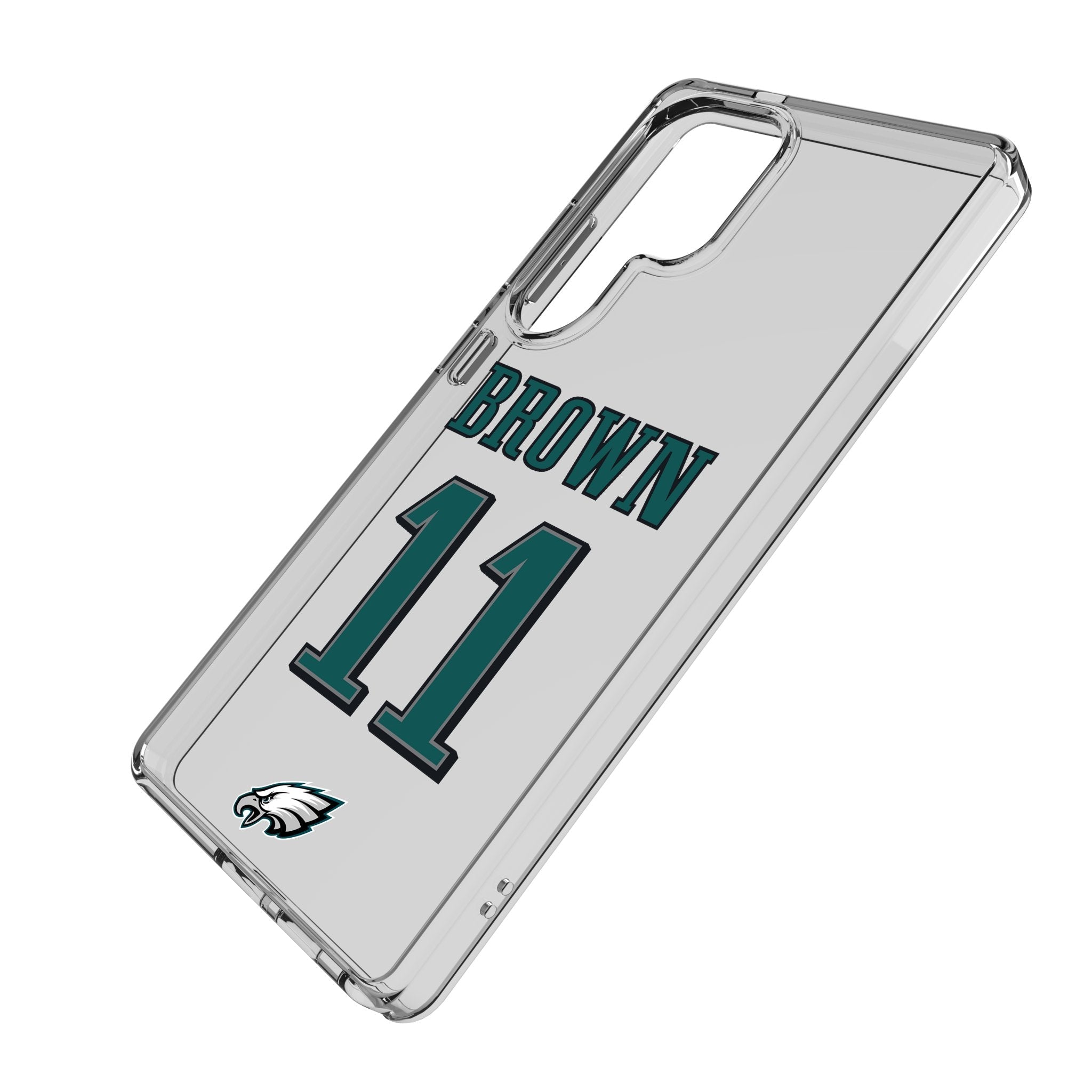 A.J. Brown Philadelphia Eagles 11 Game Tactic Clear Phone Case for Samsung Galaxy - Sports Gifts, Sports Memorabilia, Sports Collectibles, Fan Shop