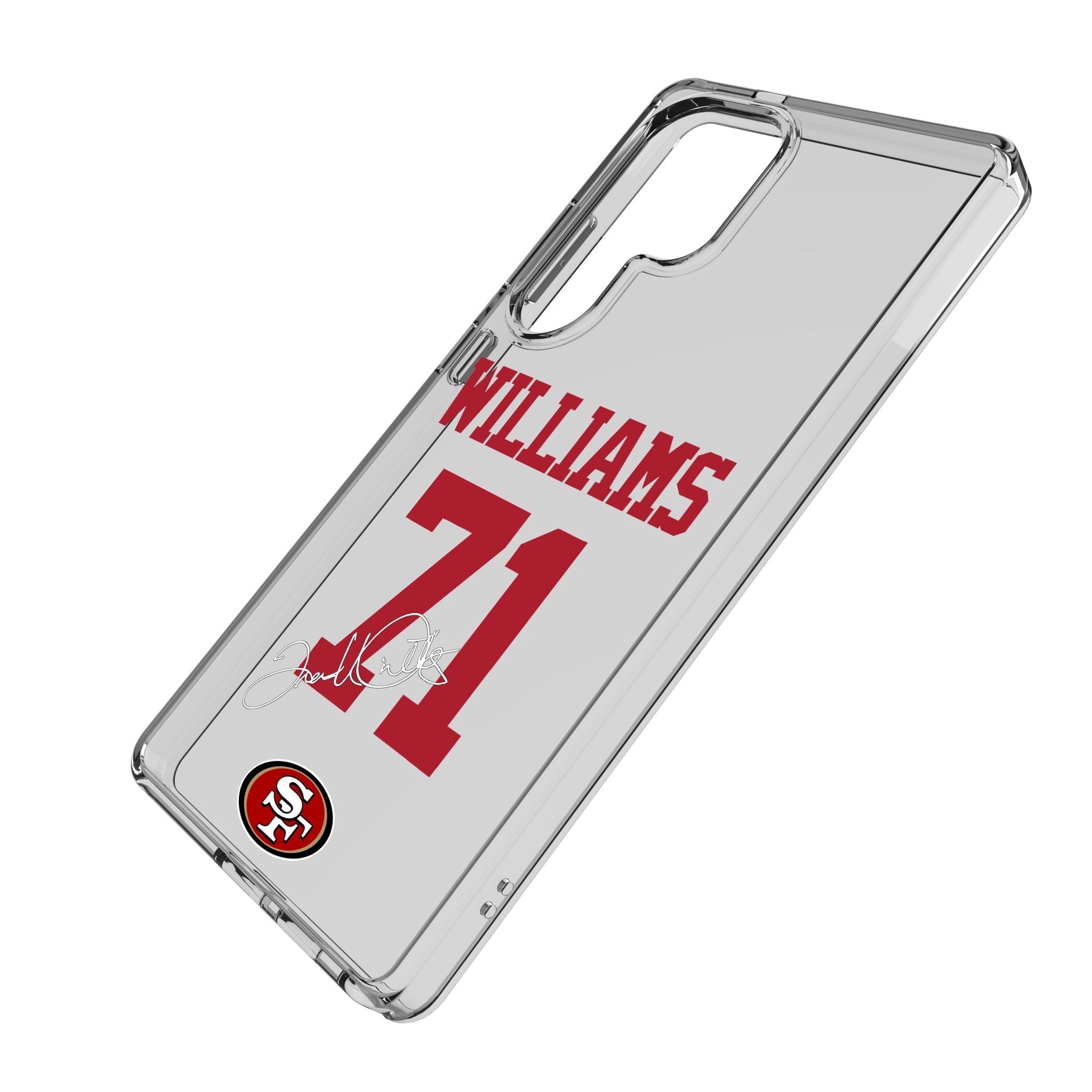 Trent Williams San Francisco 49ers 71 Game Tactic Clear Phone Case for Samsung Galaxy - Sports Gifts, Sports Memorabilia, Sports Collectibles, Fan Shop