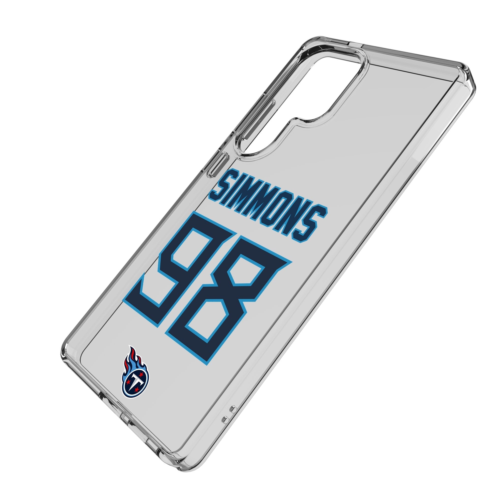 Jeffery Simmons Tennessee Titans 98 Game Tactic Clear Phone Case for Samsung Galaxy - Sports Gifts, Sports Memorabilia, Sports Collectibles, Fan Shop