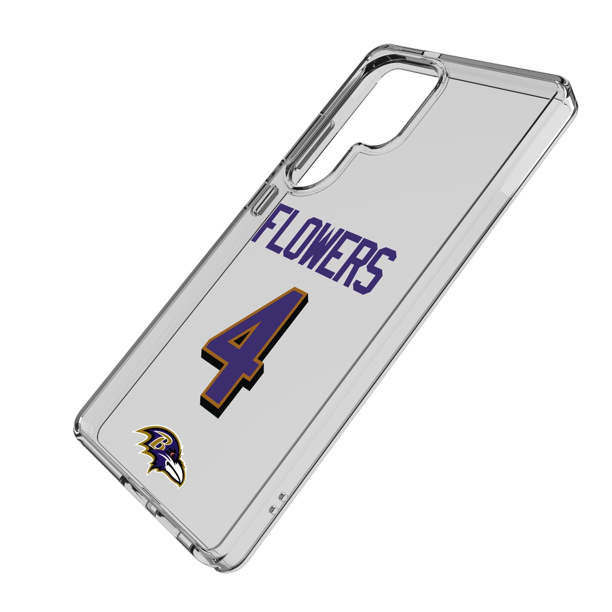 Zay Flowers Baltimore Ravens 4 Game Tactic Clear Phone Case for Samsung Galaxy - Sports Gifts, Sports Memorabilia, Sports Collectibles, Fan Shop
