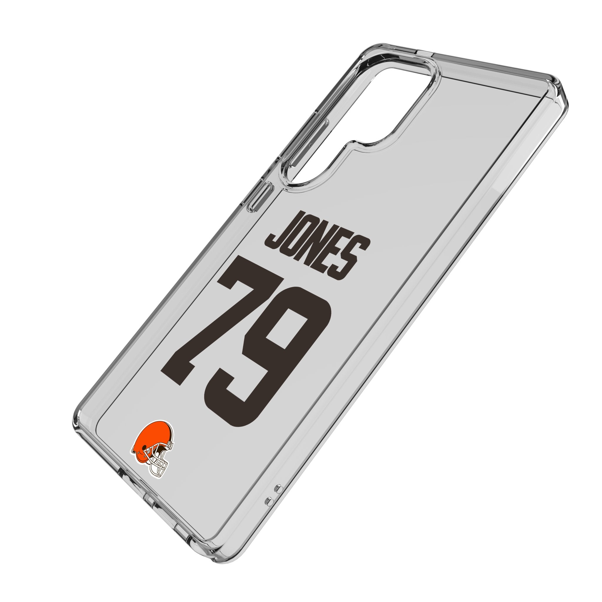 Dawand Jones Cleveland Browns 79 Game Tactic Clear Phone Case for Samsung Galaxy - Sports Gifts, Sports Memorabilia, Sports Collectibles, Fan Shop