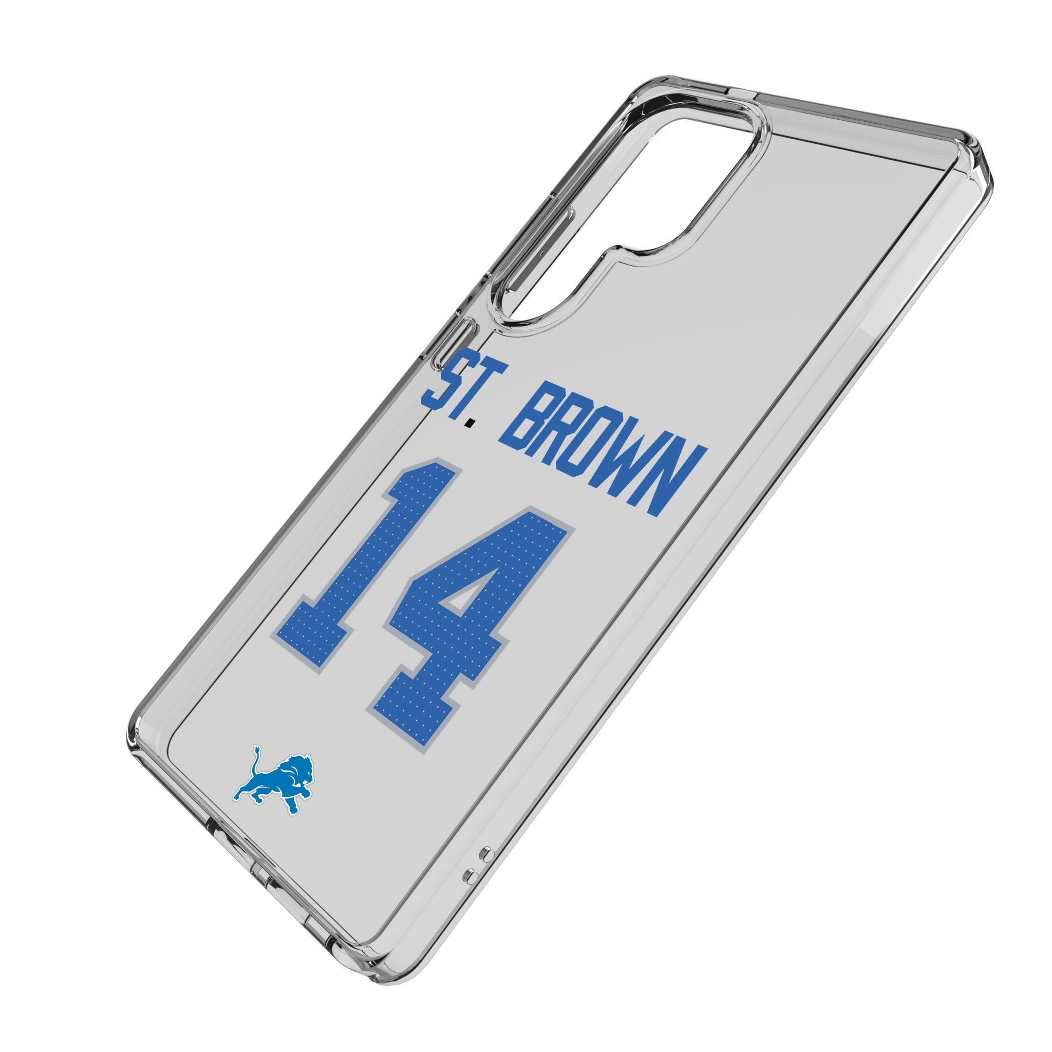 Amon-Ra St. Brown Detroit Lions 14 Game Tactic Clear Phone Case for Samsung Galaxy - Sports Gifts, Sports Memorabilia, Sports Collectibles, Fan Shop