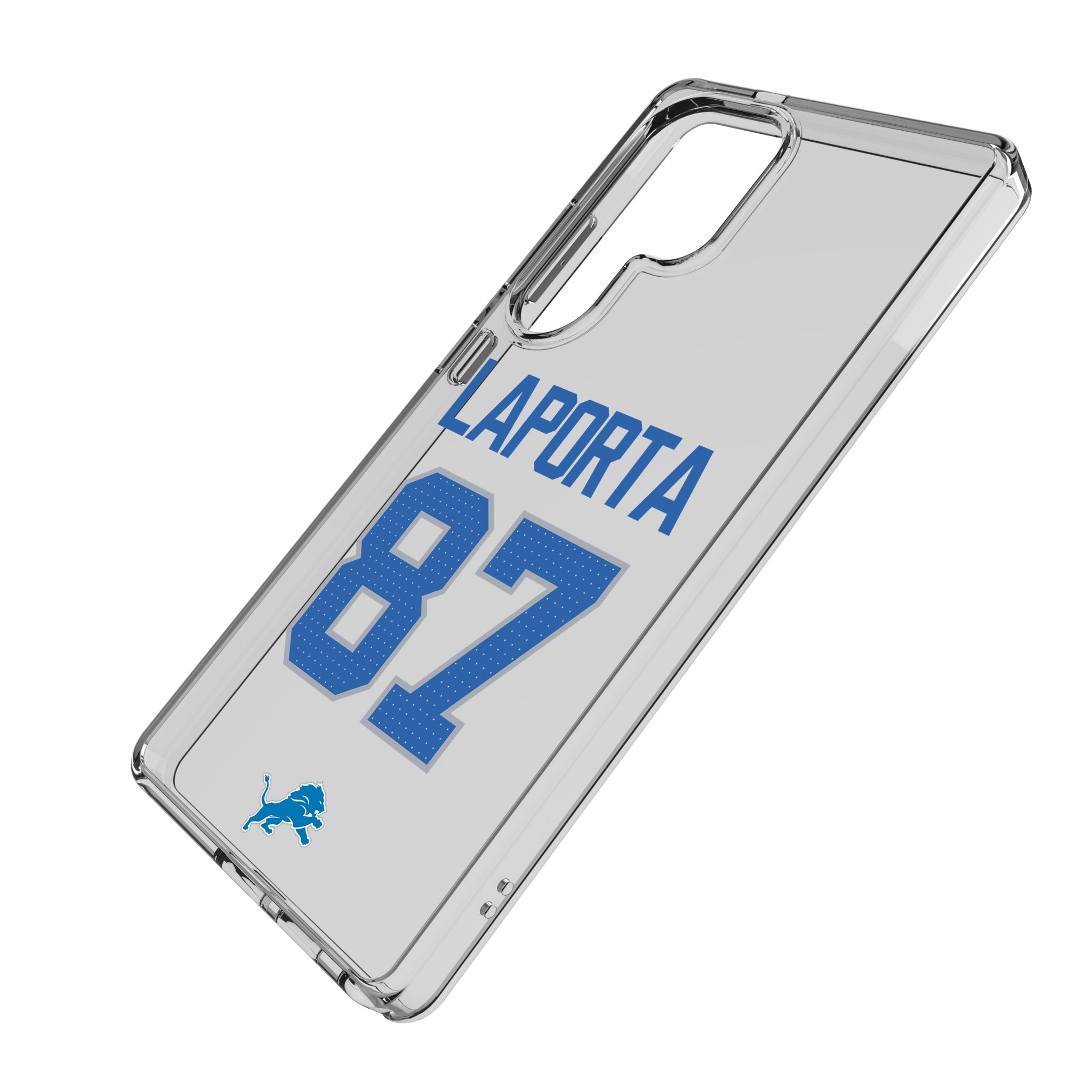 Sam LaPorta Detroit Lions 87 Game Tactic Clear Phone Case for Samsung Galaxy - Sports Gifts, Sports Memorabilia, Sports Collectibles, Fan Shop