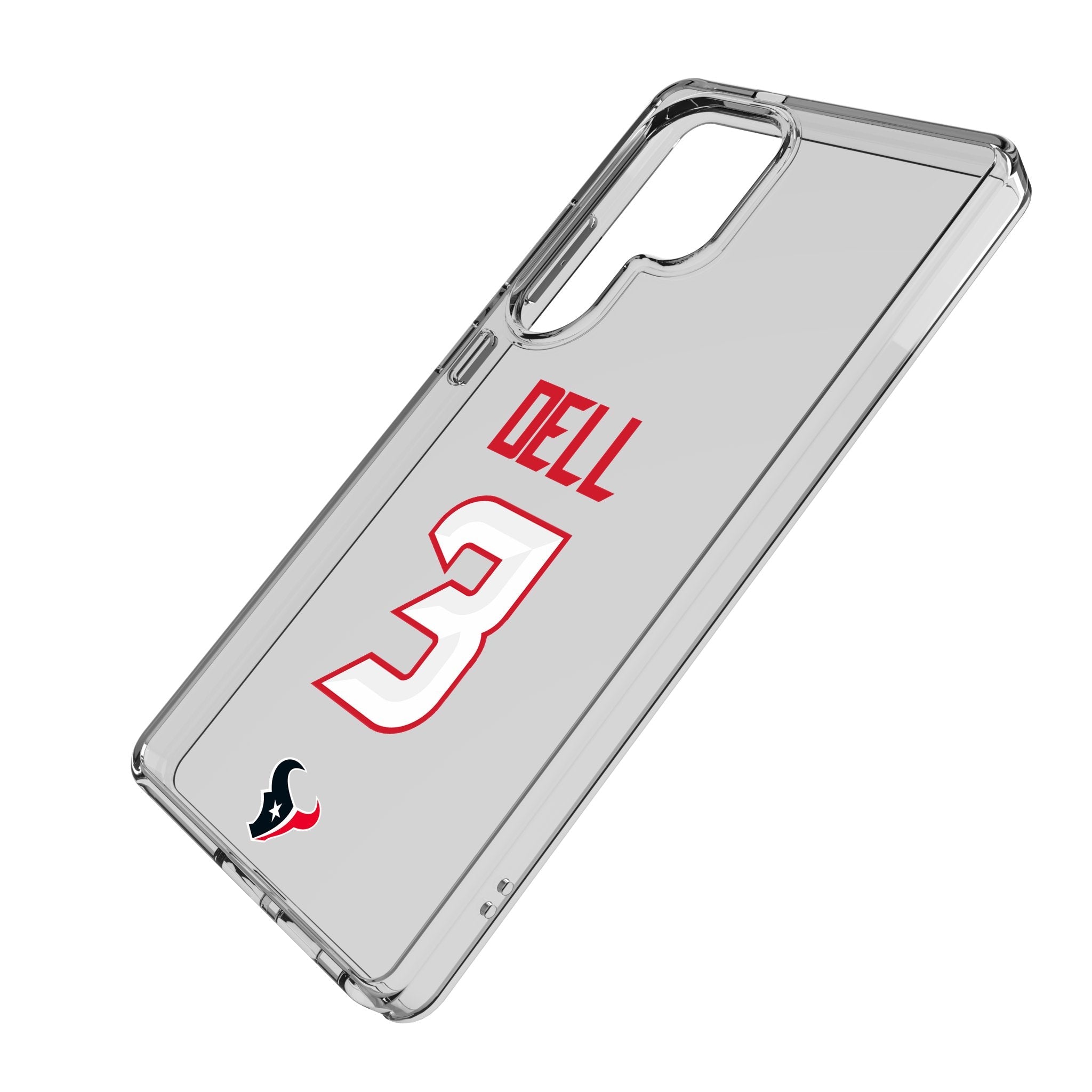 Tank Dell Houston Texans 3 Game Tactic Clear Phone Case for Samsung Galaxy - Sports Gifts, Sports Memorabilia, Sports Collectibles, Fan Shop