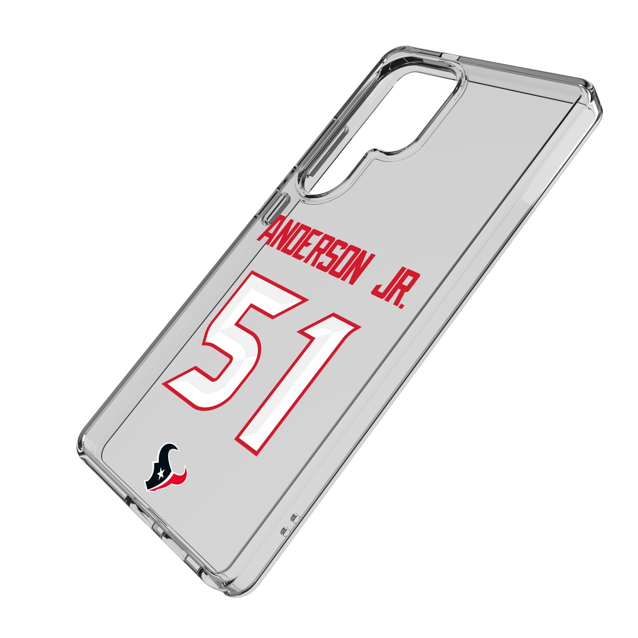 Will Anderson Jr. Houston Texans 51 Game Tactic Clear Phone Case for Samsung Galaxy - Sports Gifts, Sports Memorabilia, Sports Collectibles, Fan Shop