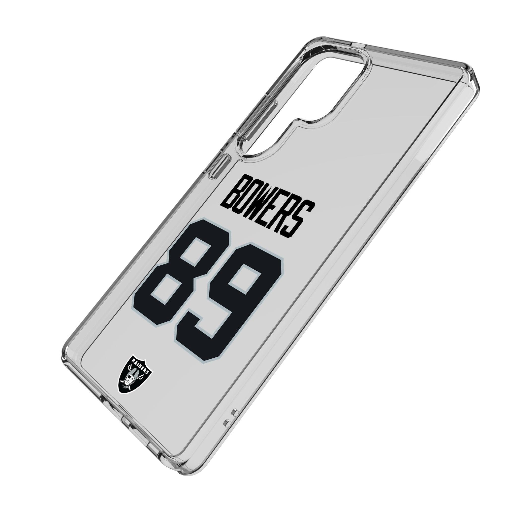 Brock Bowers Las Vegas Raiders 89 Game Tactic Clear Phone Case for Samsung Galaxy - Sports Gifts, Sports Memorabilia, Sports Collectibles, Fan Shop