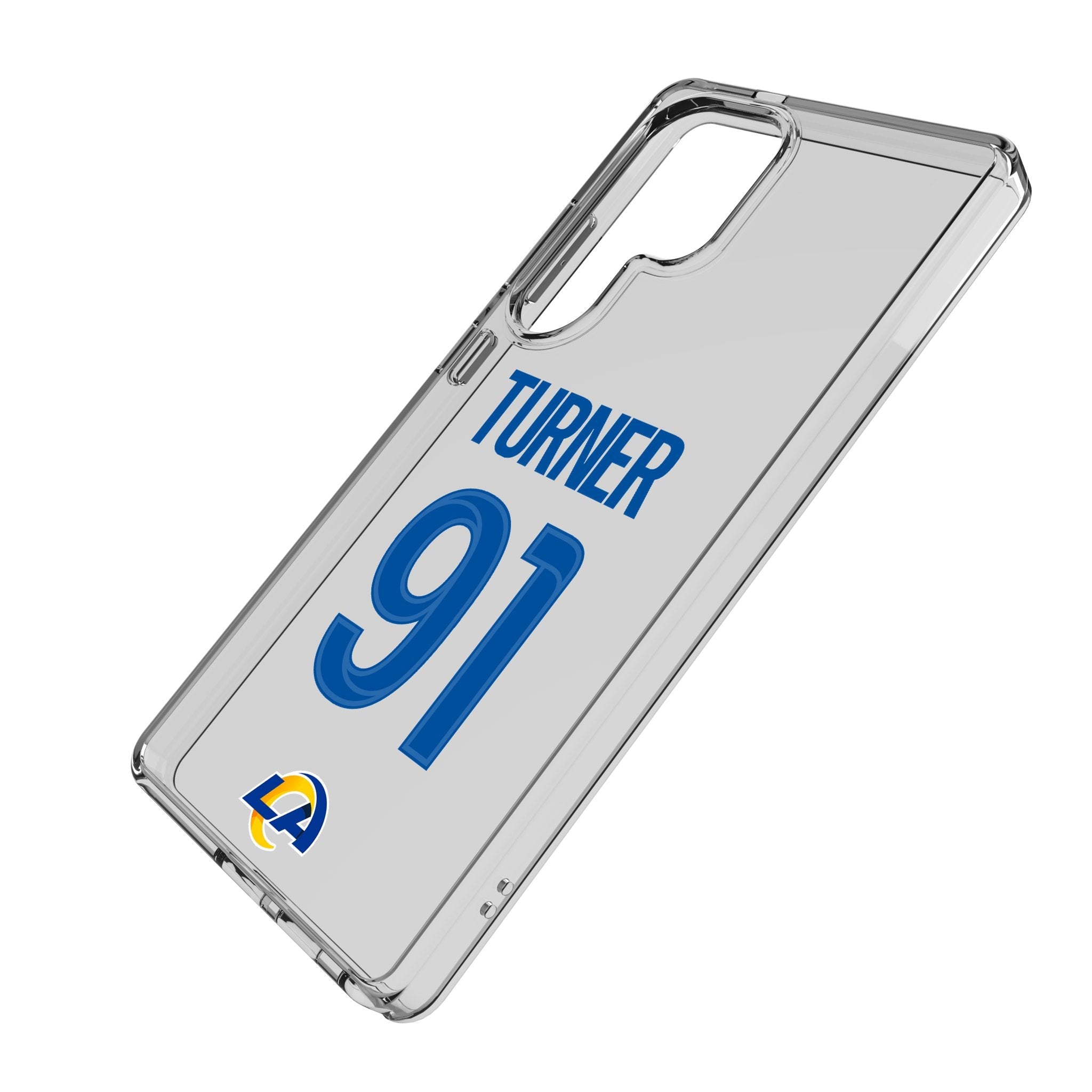 Kobie Turner Los Angeles Rams 91 Game Tactic Clear Phone Case for Samsung Galaxy - Sports Gifts, Sports Memorabilia, Sports Collectibles, Fan Shop