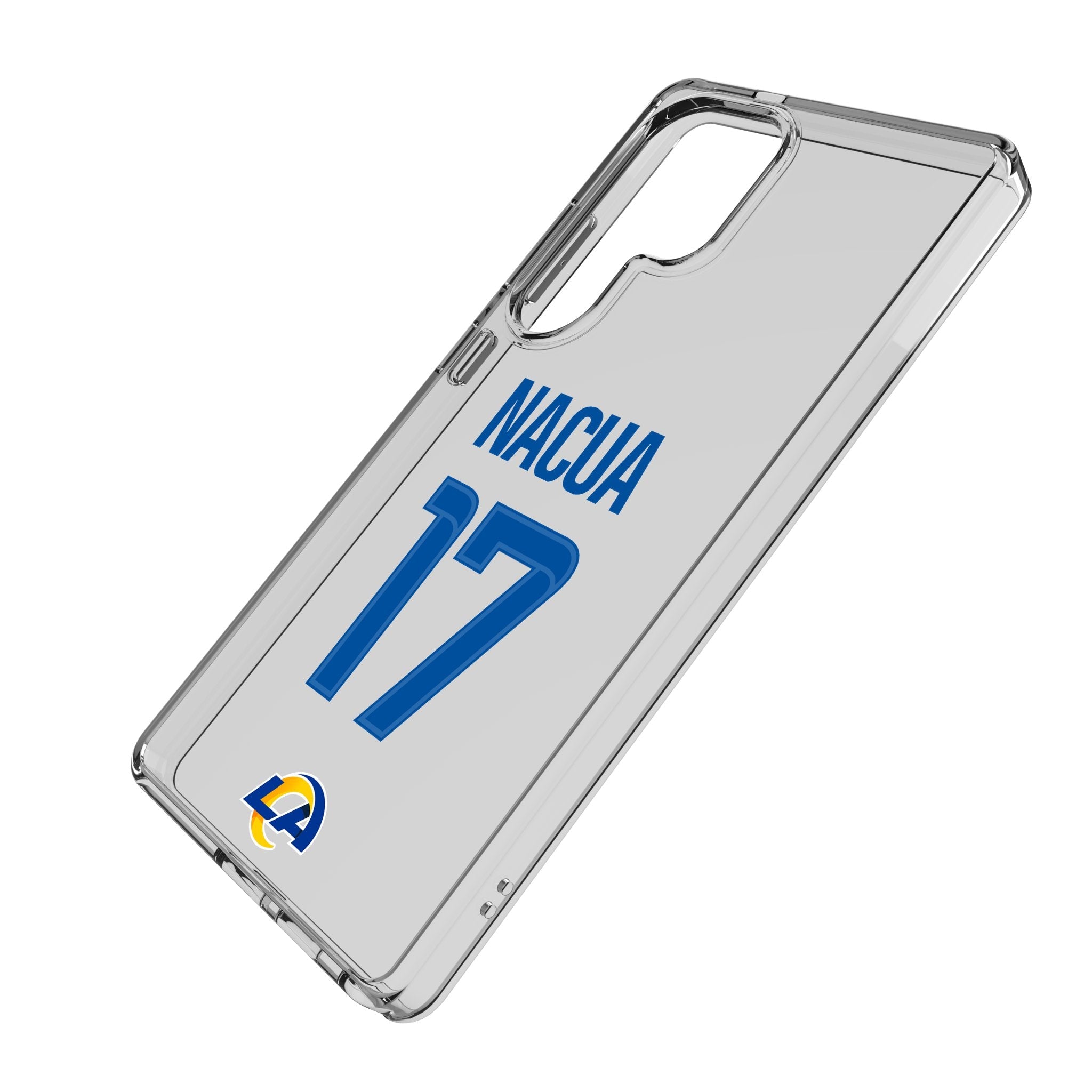 Puka Nacua Los Angeles Rams 17 Game Tactic Clear Phone Case for Samsung Galaxy - Sports Gifts, Sports Memorabilia, Sports Collectibles, Fan Shop