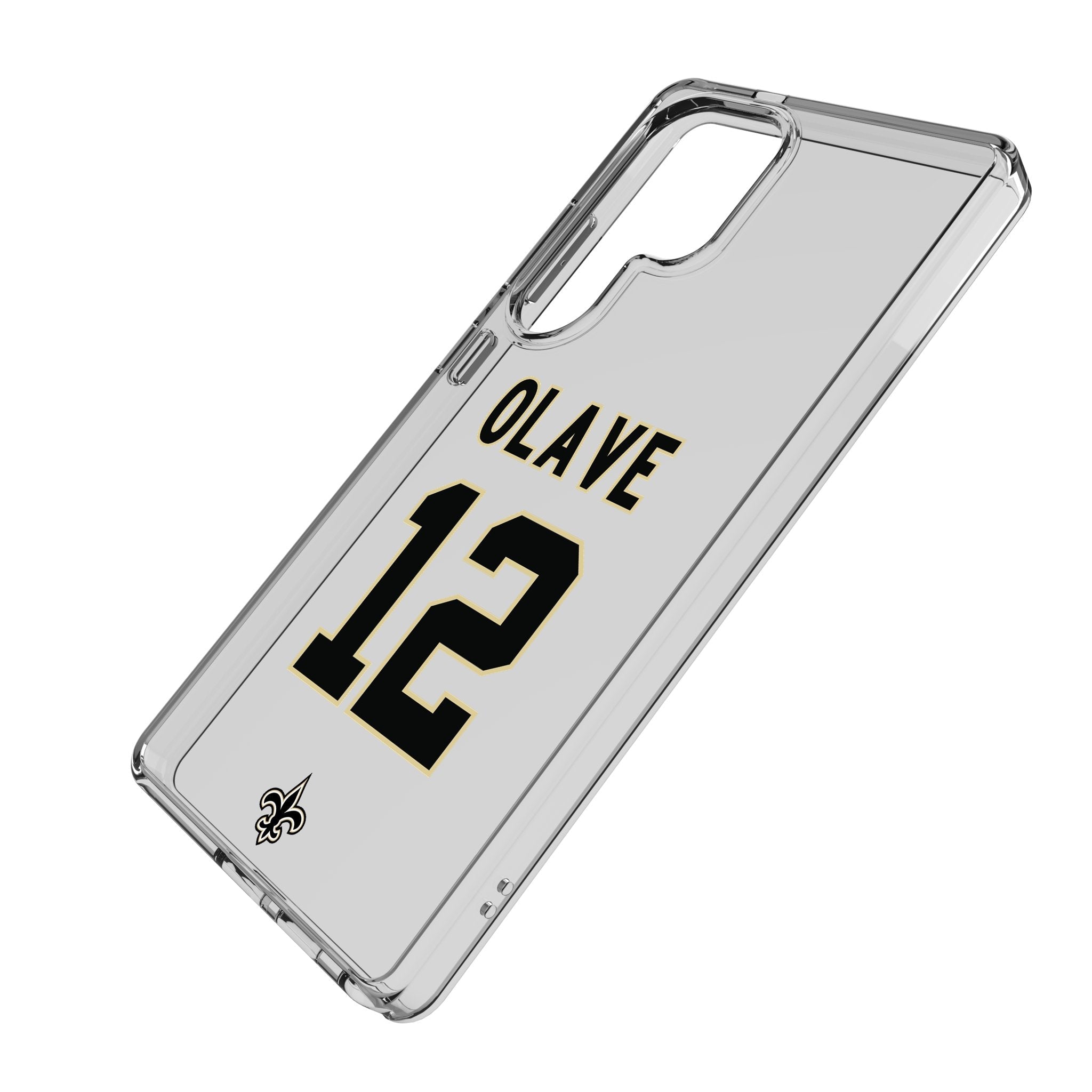 Chris Olave New Orleans Saints 12 Game Tactic Clear Phone Case for Samsung Galaxy - Sports Gifts, Sports Memorabilia, Sports Collectibles, Fan Shop