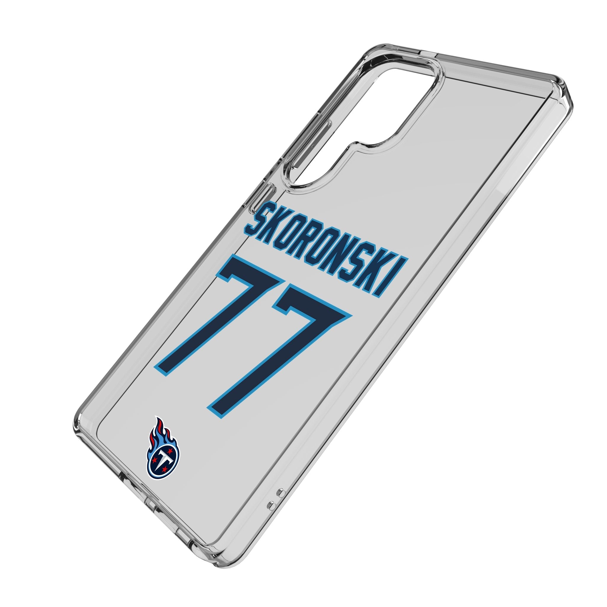 Peter Skoronski Tennessee Titans 77 Game Tactic Clear Phone Case for Samsung Galaxy - Sports Gifts, Sports Memorabilia, Sports Collectibles, Fan Shop