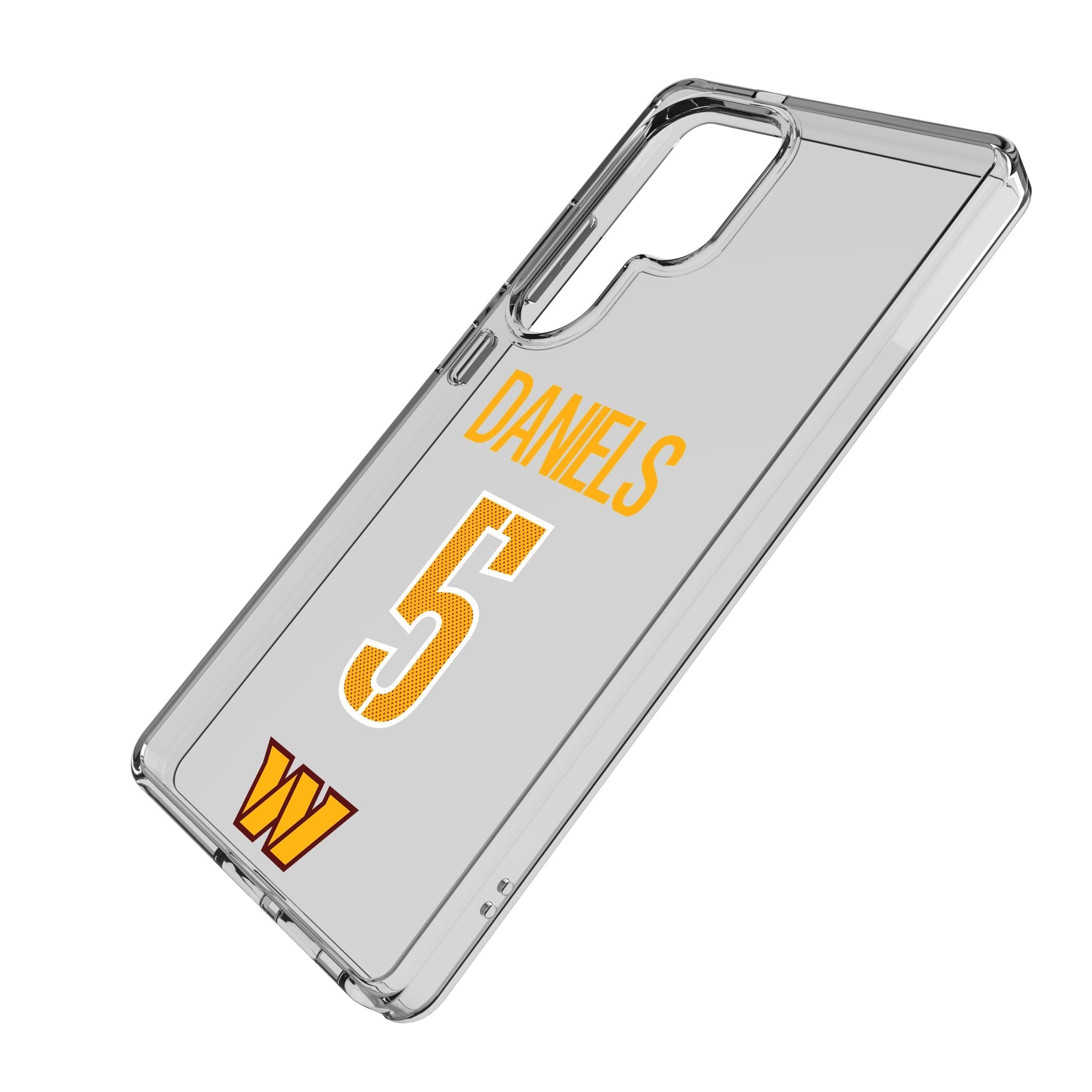 Jayden Daniels Washington Commanders 5 Game Tactic Clear Phone Case for Samsung Galaxy - Sports Gifts, Sports Memorabilia, Sports Collectibles, Fan Shop