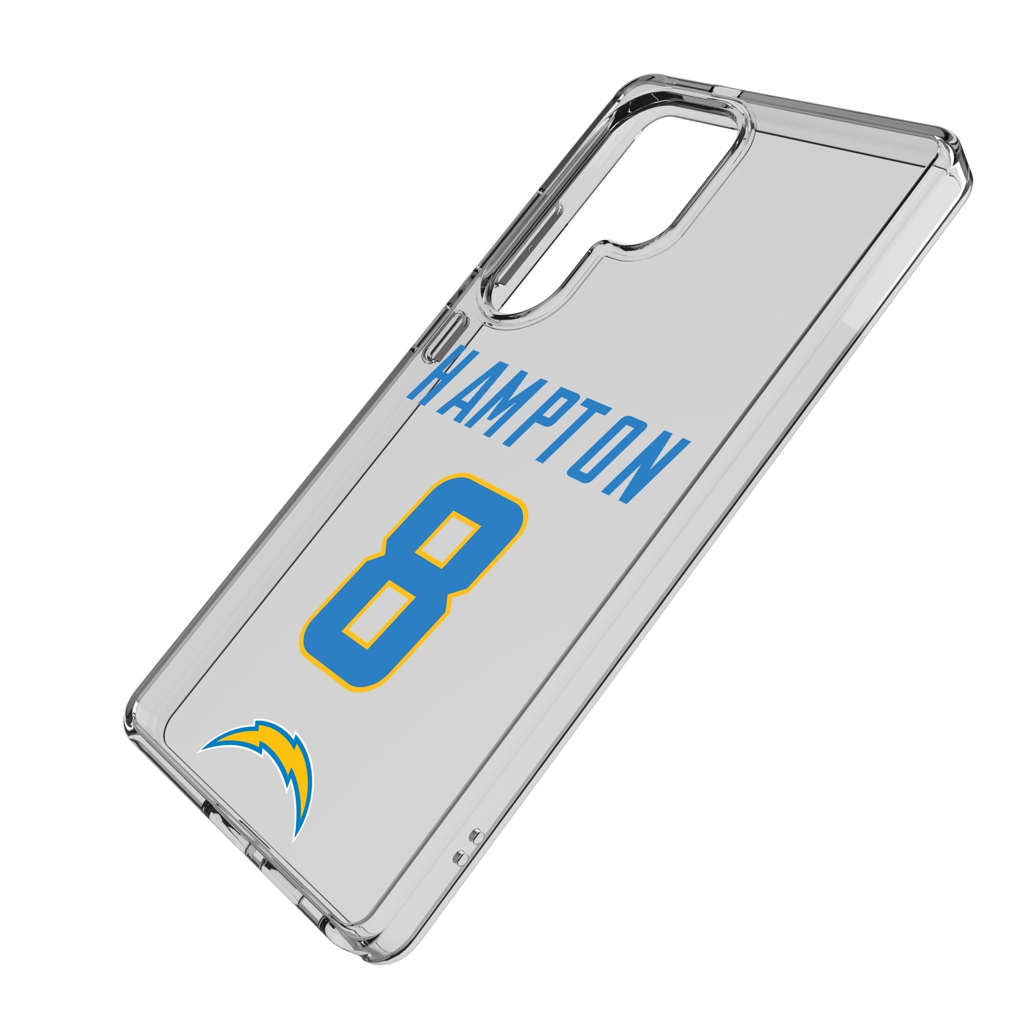 Omarion Hampton Los Angeles Chargers 8 Game Tactic Clear Phone Case for Samsung Galaxy - Sports Gifts, Sports Memorabilia, Sports Collectibles, Fan Shop