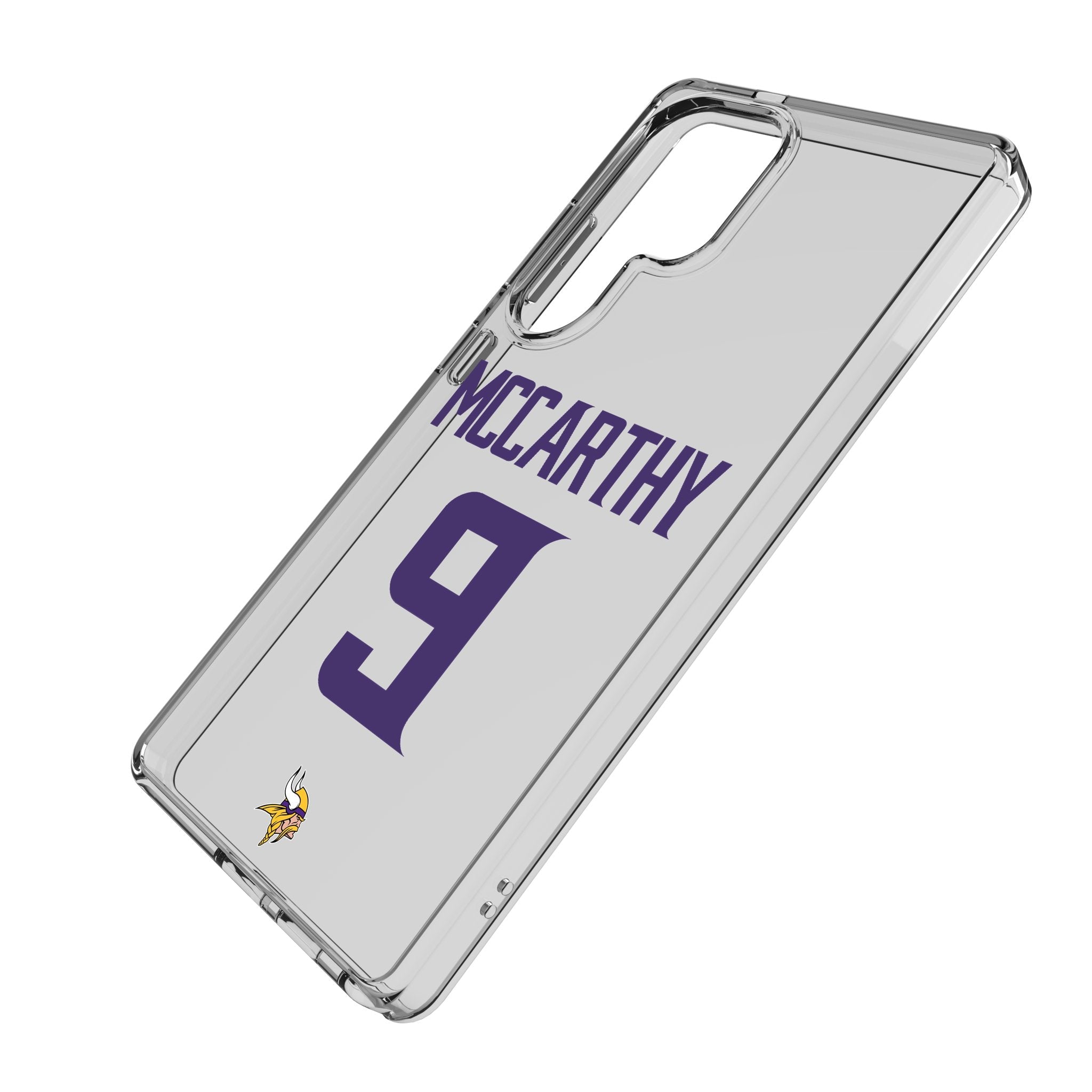 J.J. McCarthy Minnesota Vikings 9 Game Tactic Clear Phone Case for Samsung Galaxy - Sports Gifts, Sports Memorabilia, Sports Collectibles, Fan Shop
