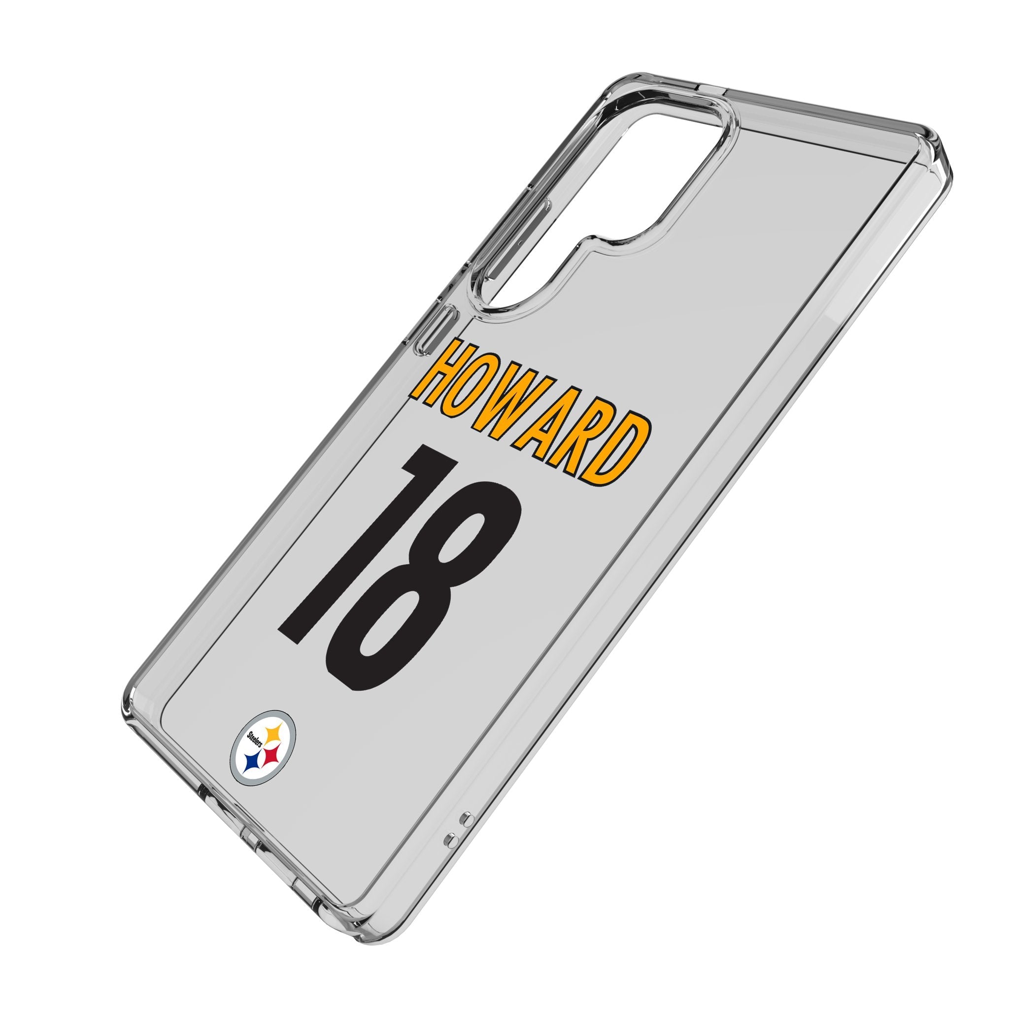 Will Howard Pittsburgh Steelers 18 Game Tactic Clear Phone Case for Samsung Galaxy - Sports Gifts, Sports Memorabilia, Sports Collectibles, Fan Shop