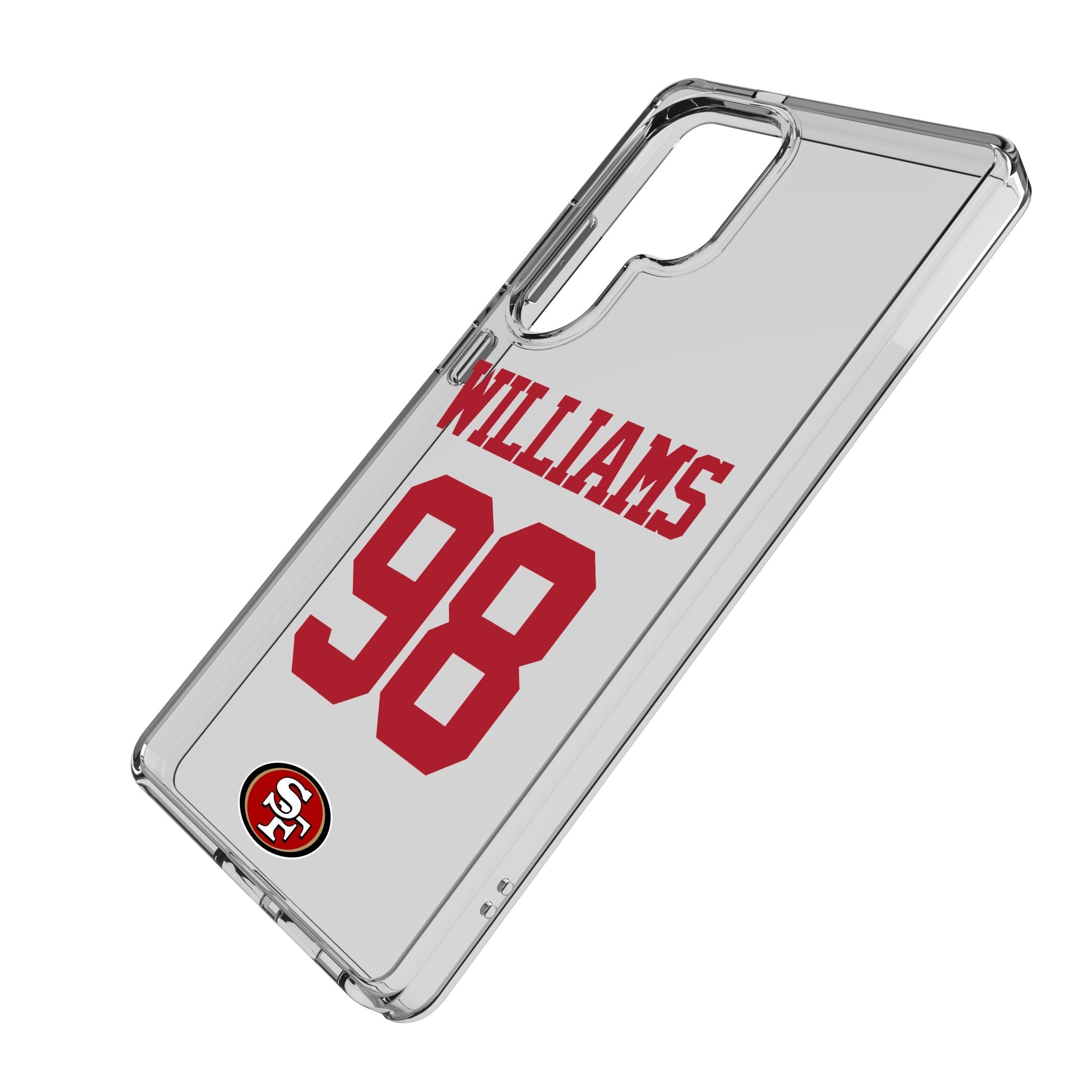 Mykel Williams San Francisco 49ers 98 Game Tactic Clear Phone Case for Samsung Galaxy - Sports Gifts, Sports Memorabilia, Sports Collectibles, Fan Shop