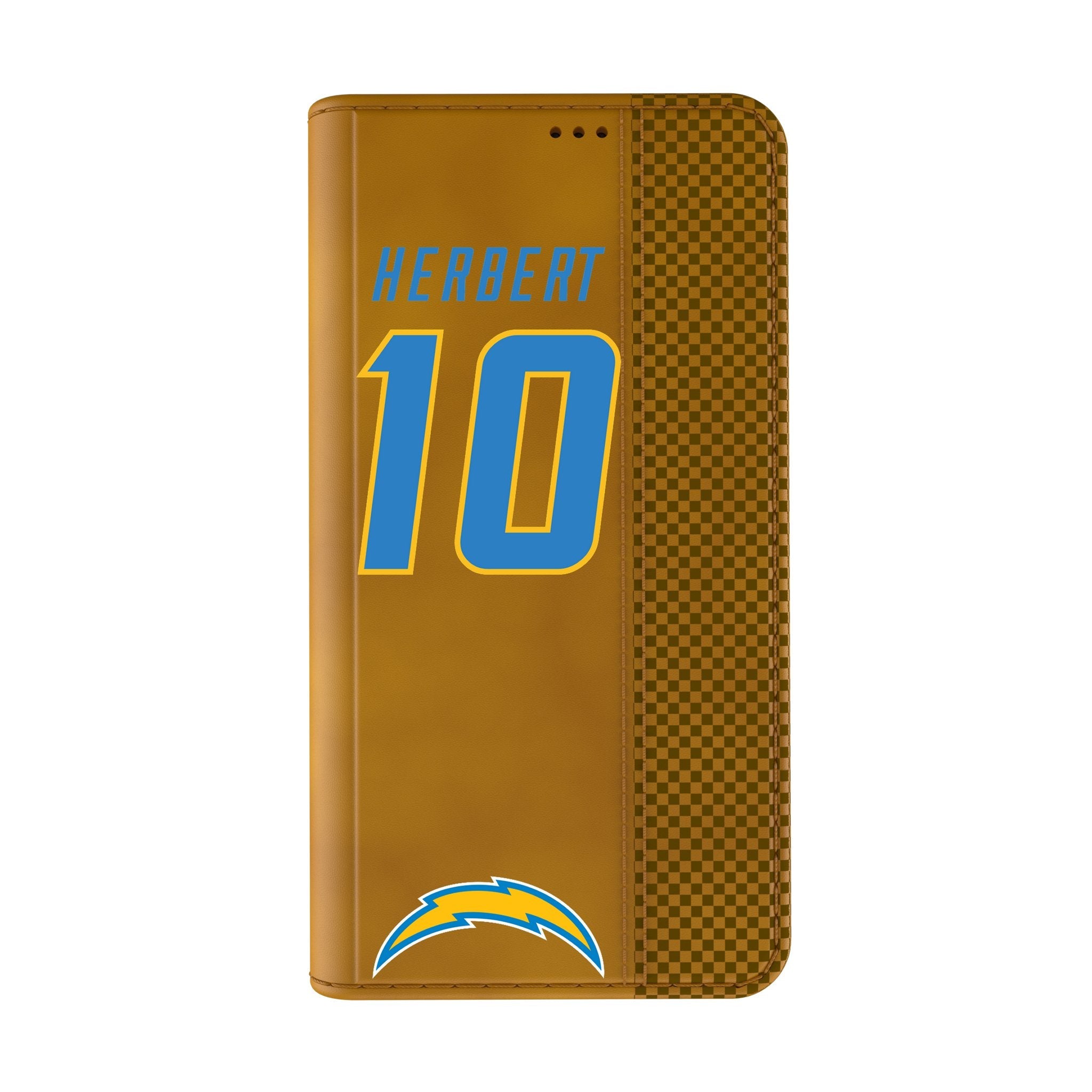 Justin Herbert Los Angeles Chargers 10 Game Tactic Folio Phone Case for Apple iPhone - Sports Gifts, Sports Memorabilia, Sports Collectibles, Fan Shop