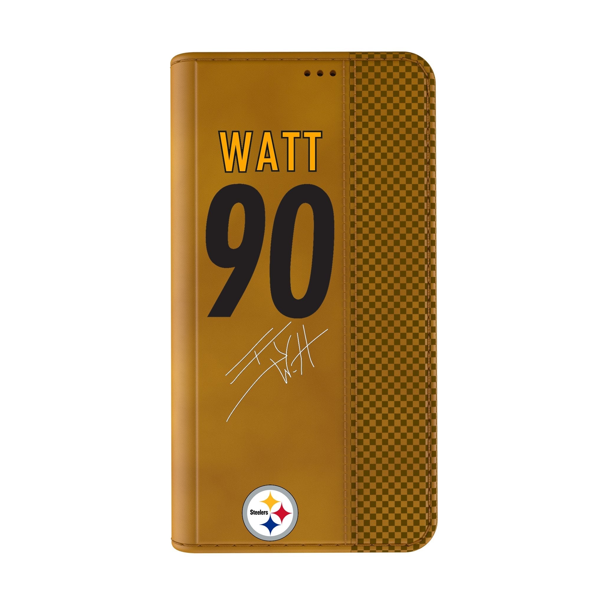 T.J. Watt Pittsburgh Steelers 90 Game Tactic Folio Phone Case for Apple iPhone - Sports Gifts, Sports Memorabilia, Sports Collectibles, Fan Shop