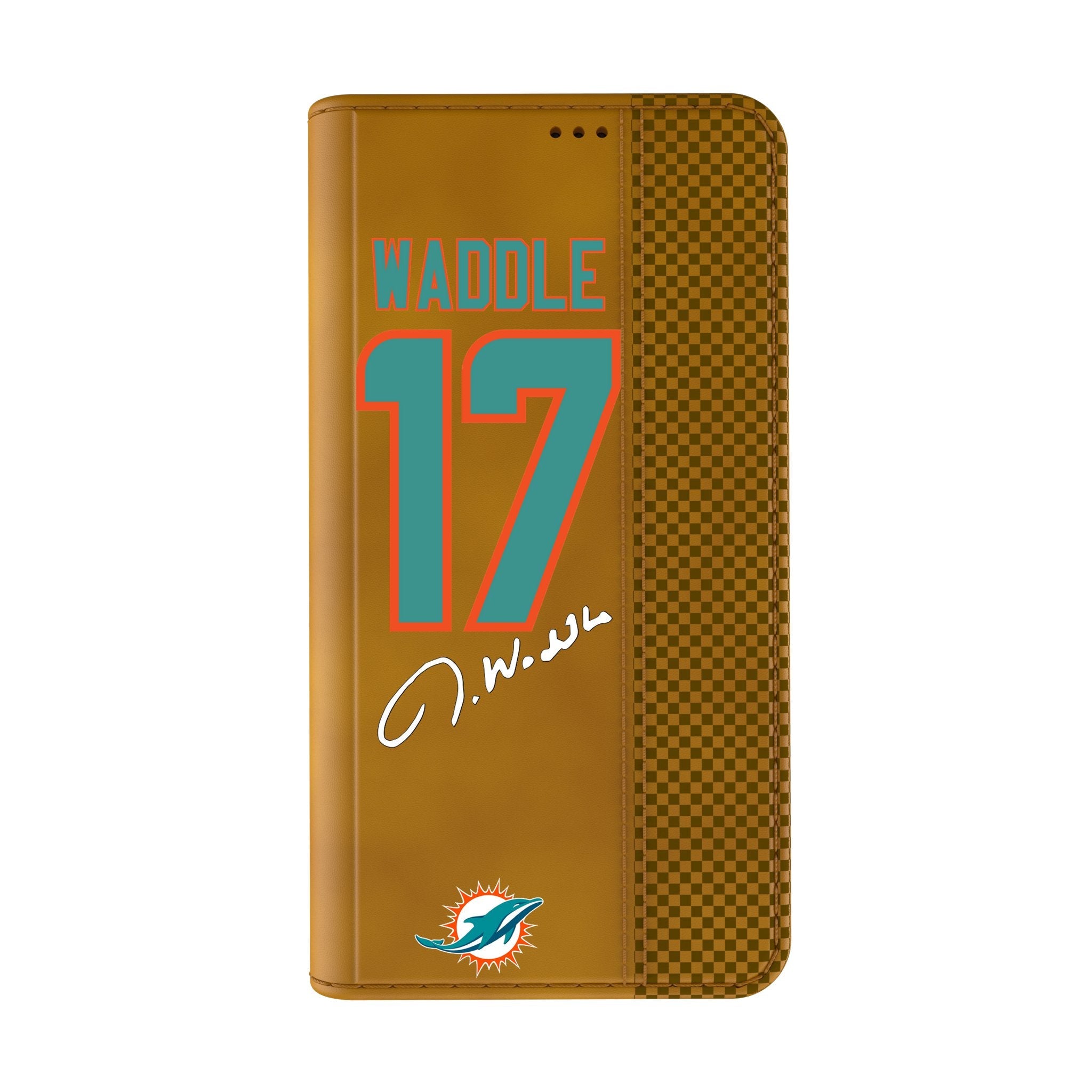 Jaylen Waddle Miami Dolphins 17 Game Tactic Folio Phone Case for Apple iPhone - Sports Gifts, Sports Memorabilia, Sports Collectibles, Fan Shop