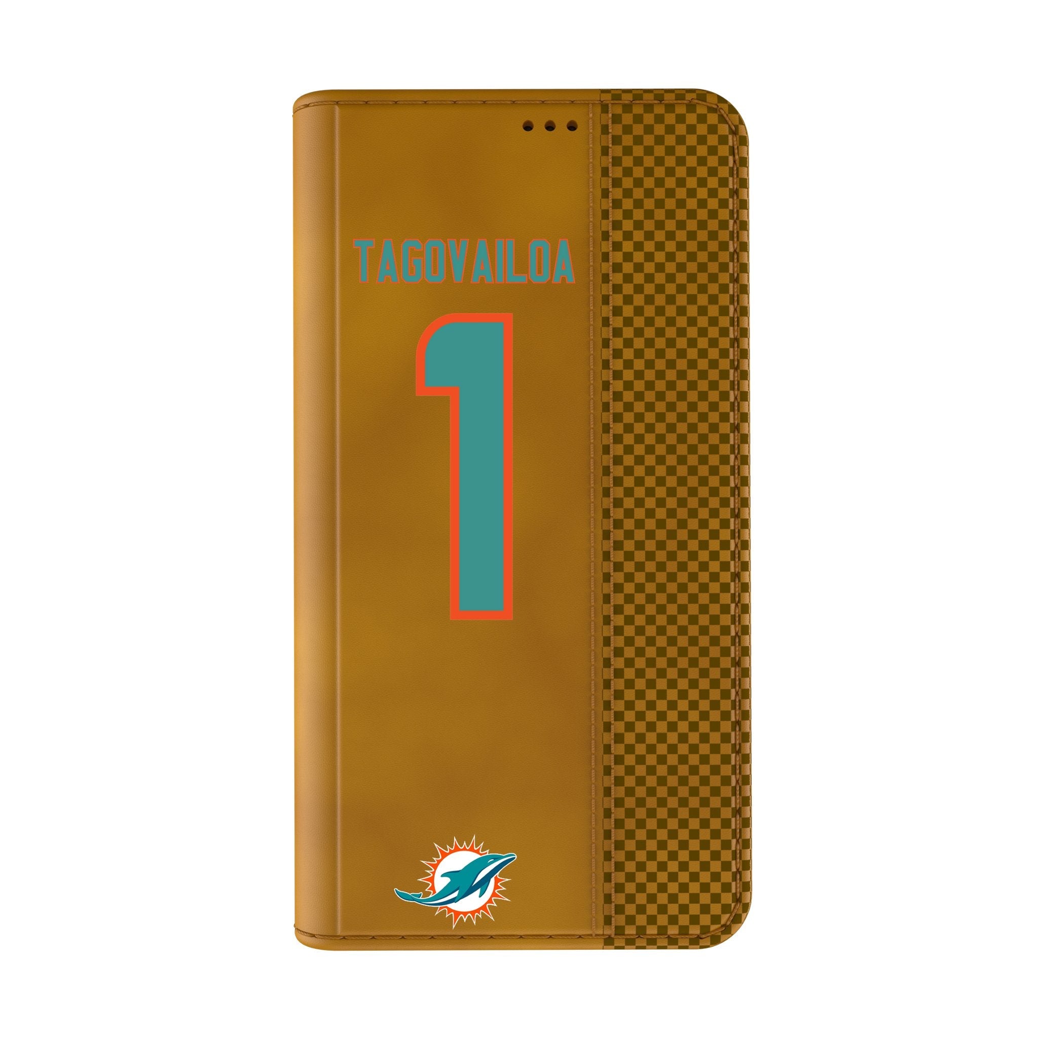 Tua Tagovailoa Miami Dolphins 1 Game Tactic Folio Phone Case for Apple iPhone - Sports Gifts, Sports Memorabilia, Sports Collectibles, Fan Shop